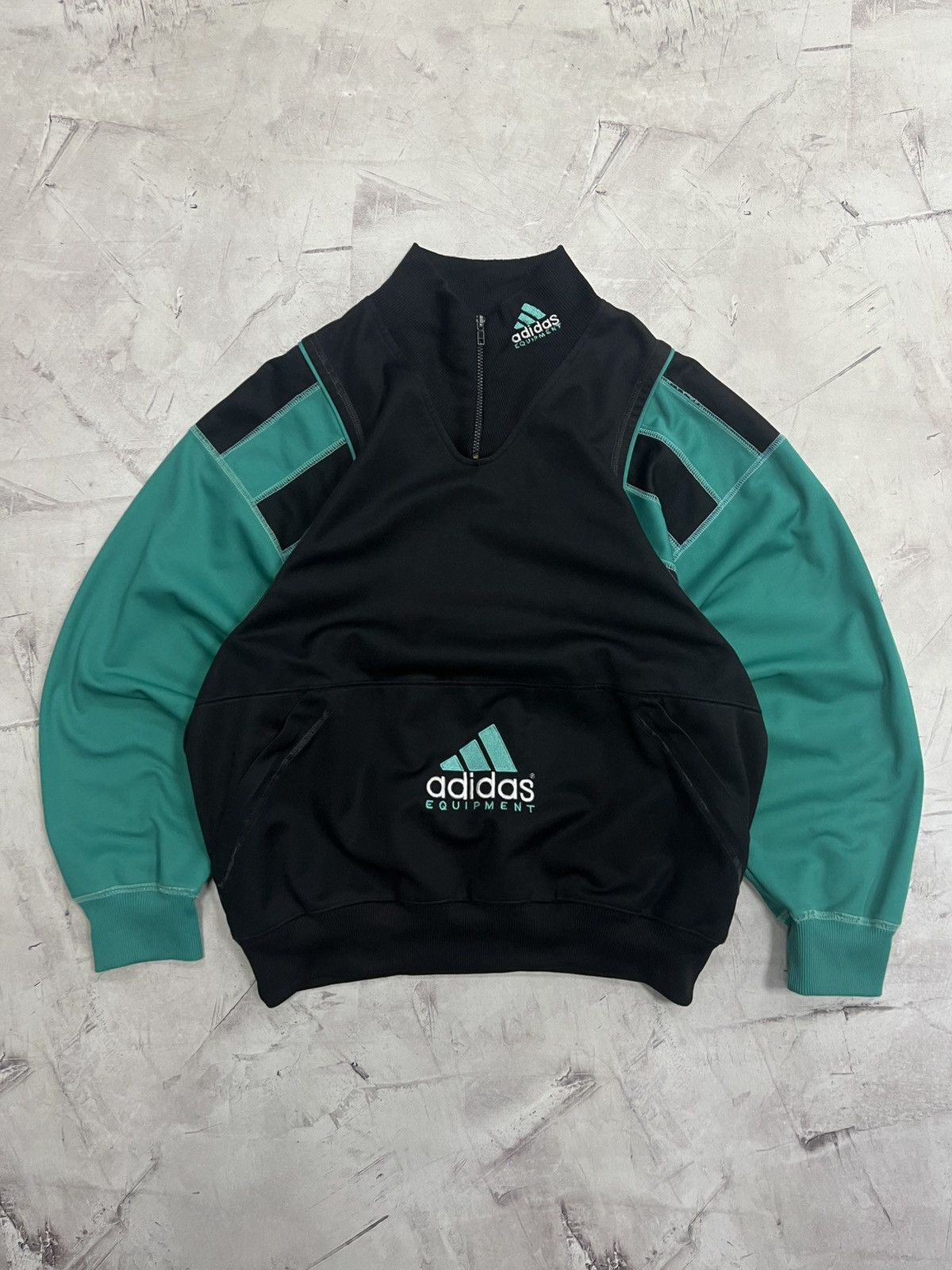 Adidas Streetwear Vintage Vintage Adidas Equipment Spellout 1 4 Zip Sweatshirt Grailed