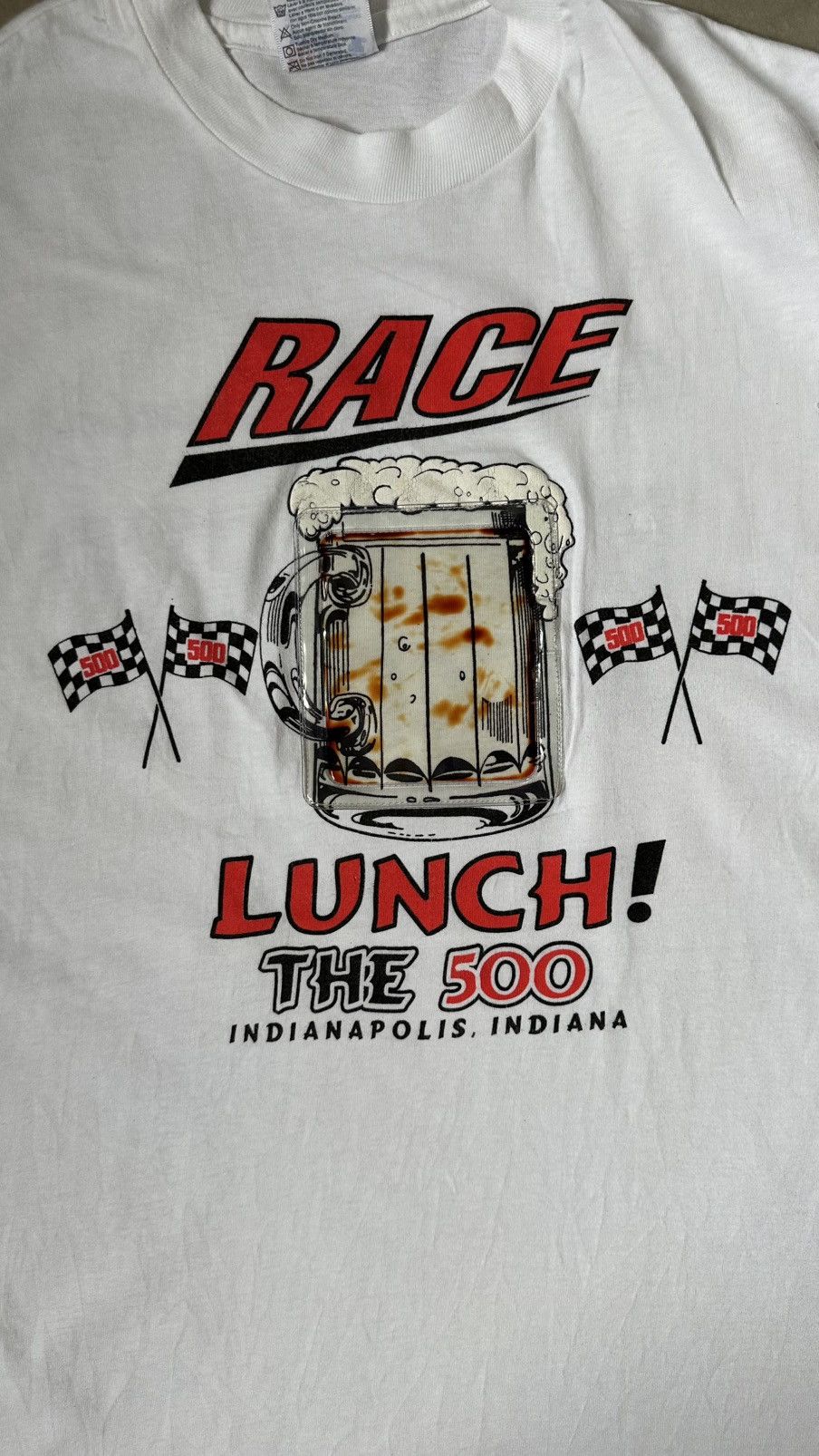 Vintage VINTAGE RACE LUNCH 500 INDIANAPOLIS RACING TEE Size US L / EU 52-54 / 3 - 2 Thumbnail