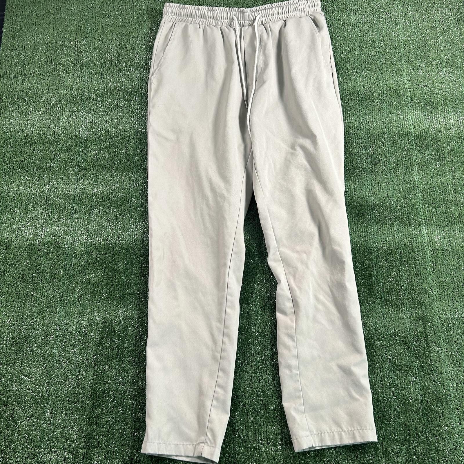 Shein Men's light gray Casual Drawstring Pants. Medium Size US 32 / EU 48 - 1 Thumbnail