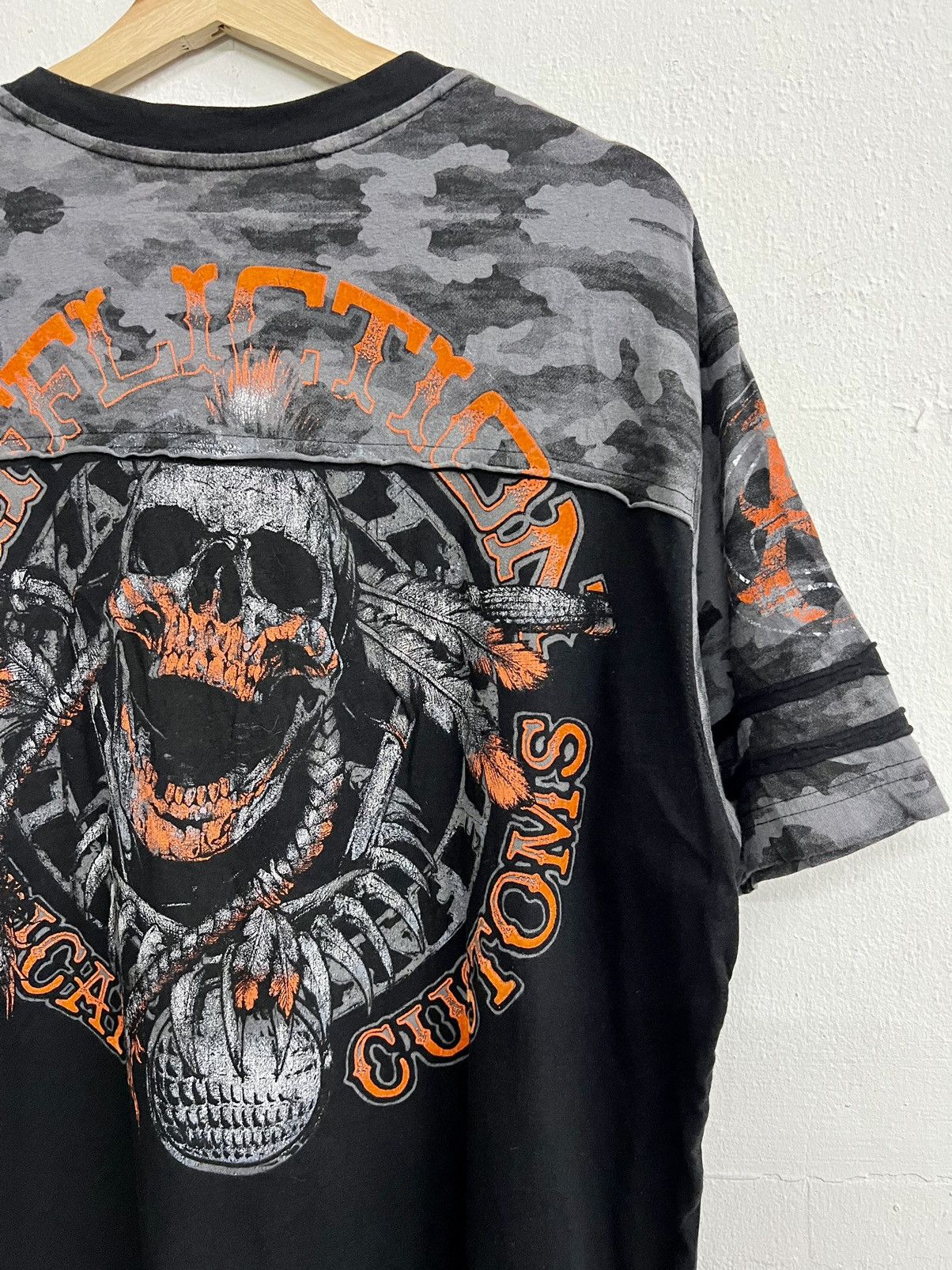 Affliction × If Six Was Nine × Vintage VINTAGE Y2K AFFLICTION SKULL AMERICAN CUSTOM TEE Size US XL / EU 56 / 4 - 11 Thumbnail