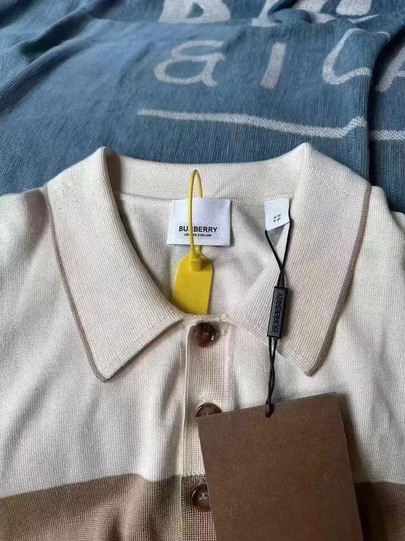 Burberry Burberry Burberry Brown Color-Block TB Embroidered Polo-25 Size US XS / EU 42 / 0 - 2 Thumbnail