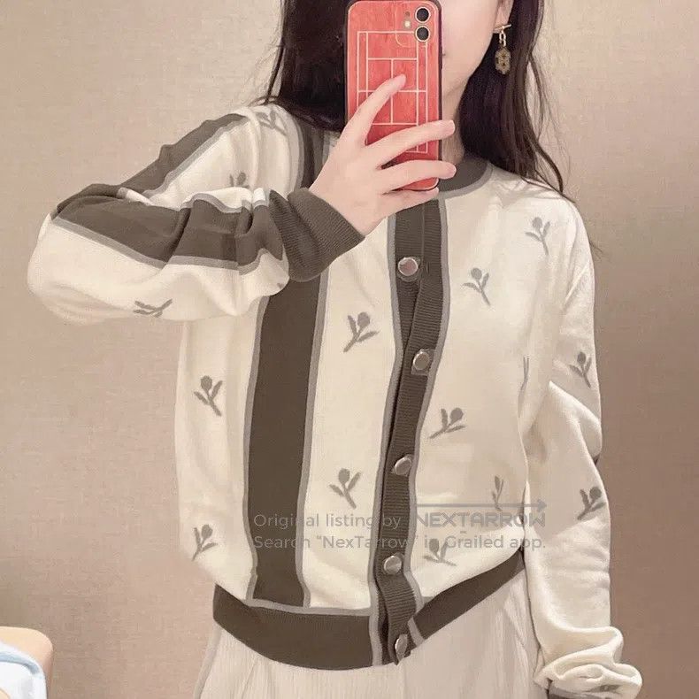 Hermes Hermes All-Over Floral Knit Cardigan Size XXS / US 00 / IT 34 - 6 Thumbnail