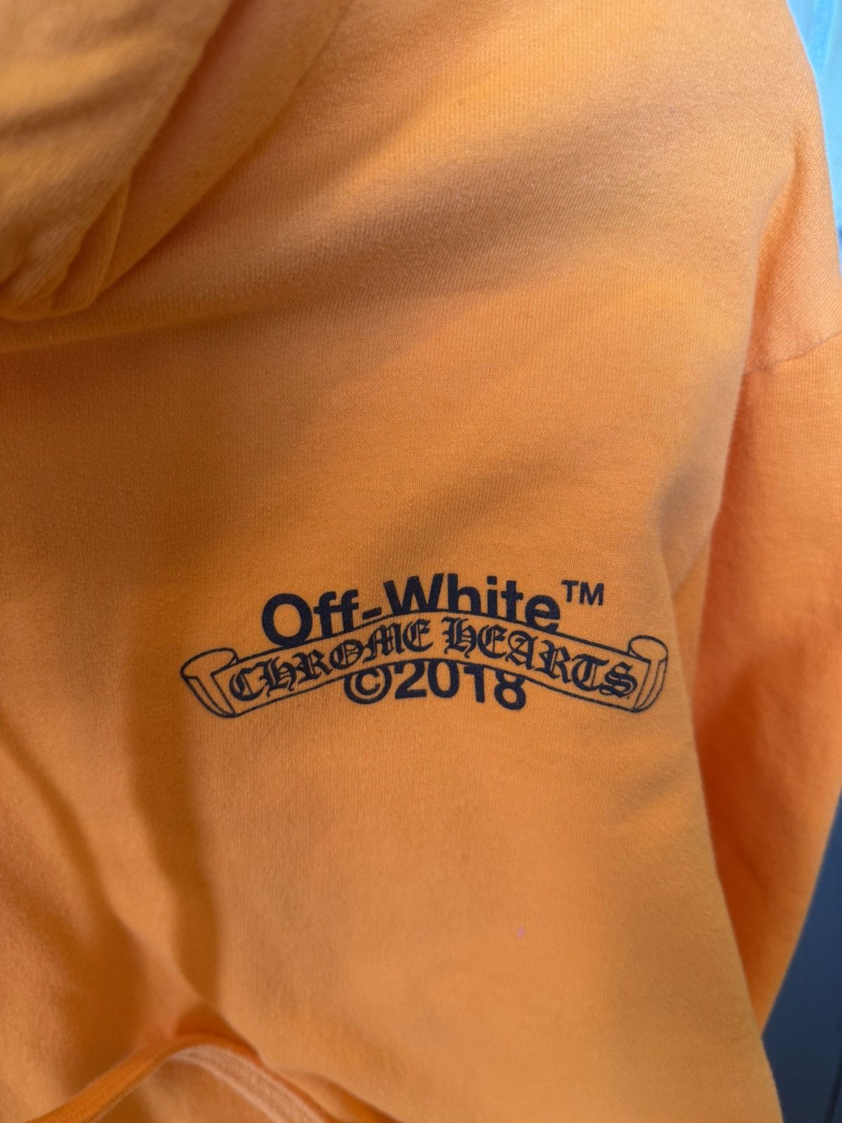 Chrome Hearts × Off-White Chrome Hearts x Off White Orange Hoodie 2018 Size US M / EU 48-50 / 2 - 4 Thumbnail