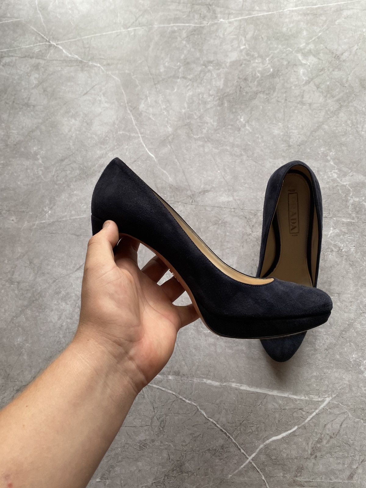 Prada Prada Milano Suede Pumps Heels Women’s Shoes Made in Italy Size US 10 / IT 40 - 3 Thumbnail