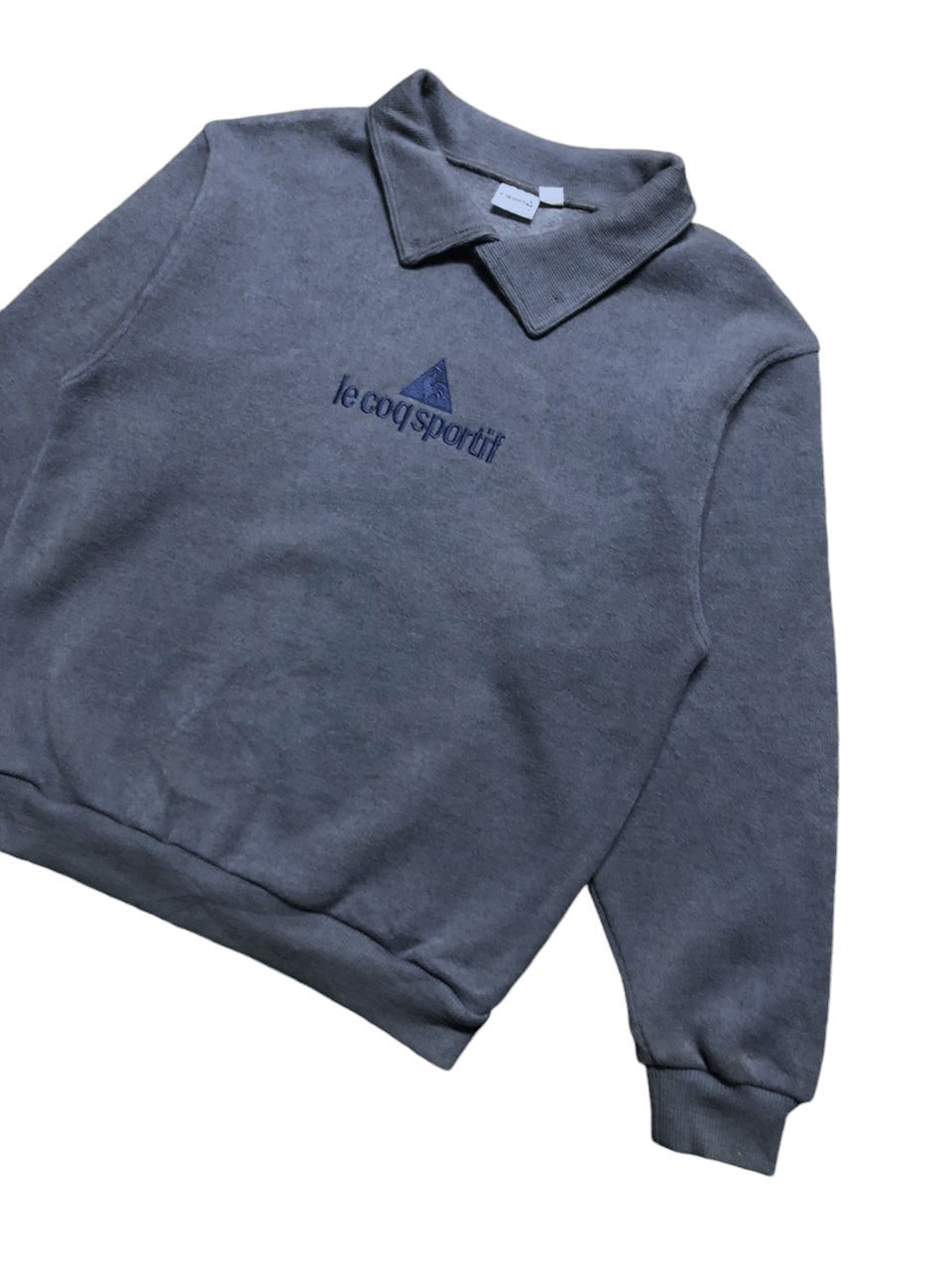 Vintage 90s Le Coq Sportif Center Logo Collar Sweatshirt