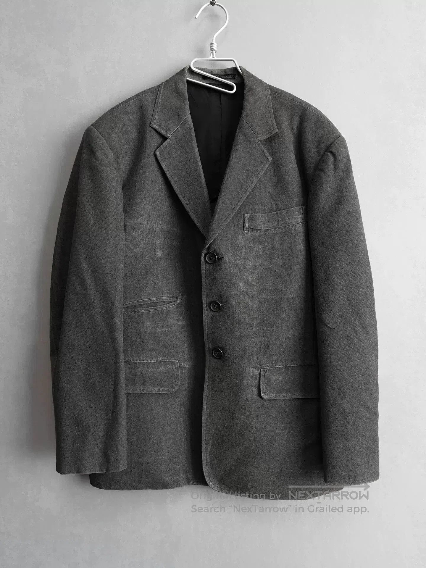Yohji Yamamoto Yohji Yamamoto Gray Silk Jacket. Size US M / EU 48-50 / 2 - 1 Thumbnail
