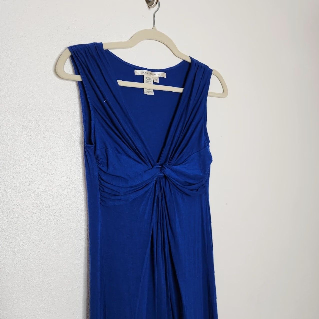 Vintage VINTAGE Max Studio Dress Blue Sundress Women S Small Long 55 Length Coastal Beach Summer Go Out 90s 00s Vintage Style Womens Size S / US 4 / IT 40 - 3 Thumbnail