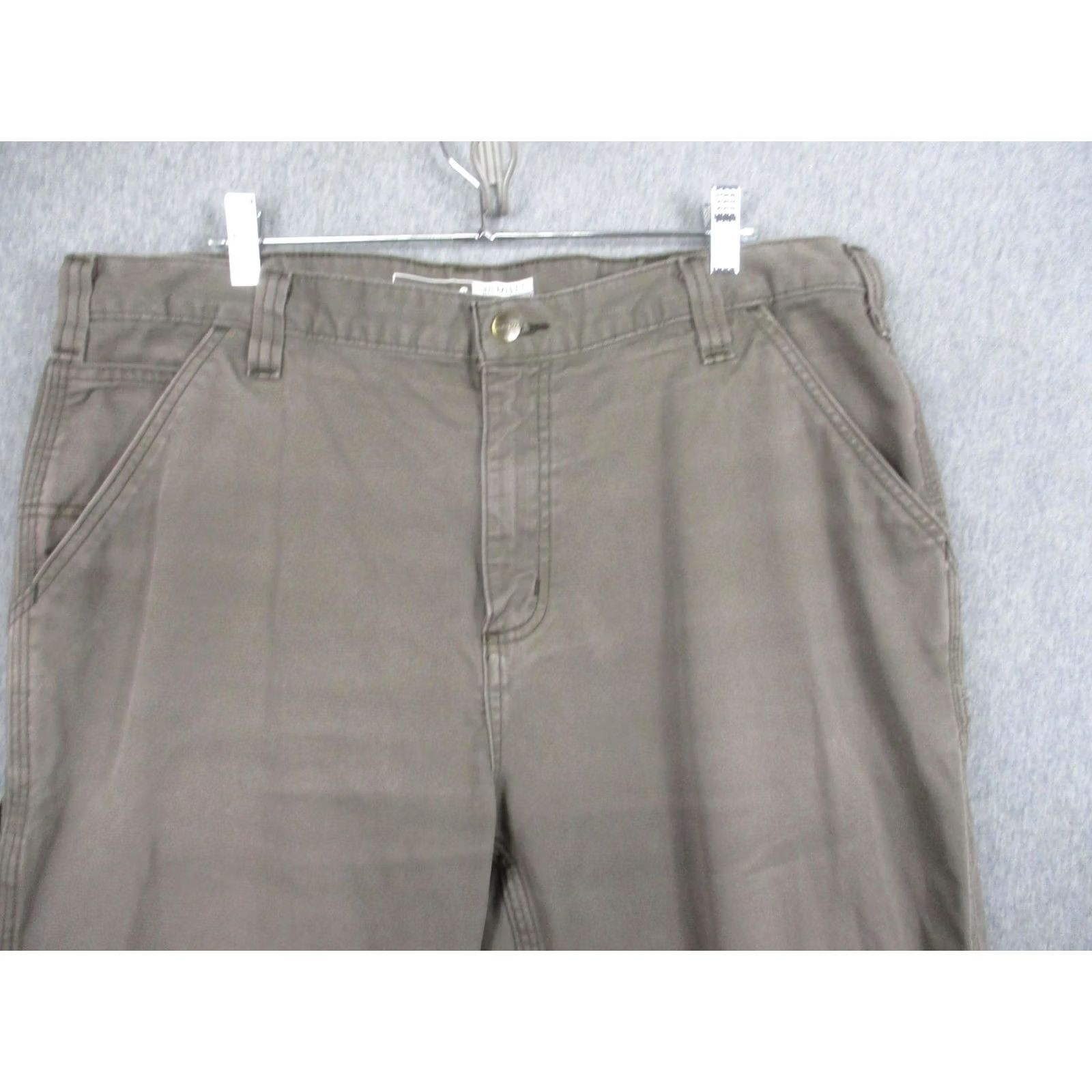 Carhartt Carhartt Pants Mens 38x34 Brown Relaxed Fit Carpenter Canvas Workwear Utility Size US 38 / EU 54 - 2 Thumbnail