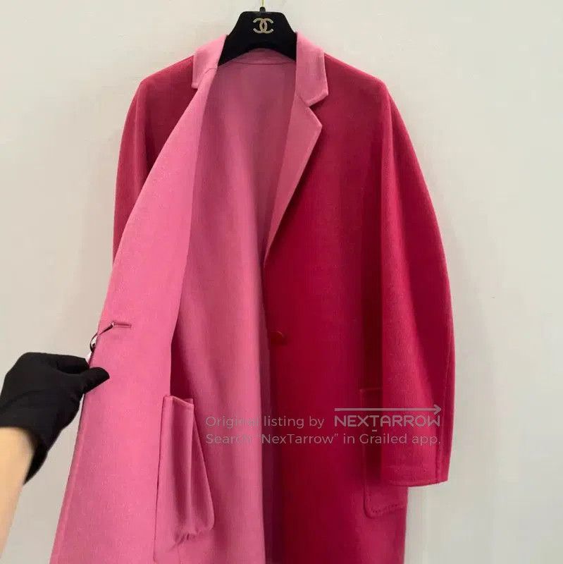 Max Mara MaxMara Pink Wool Coat for Women . Size M / US 6-8 / IT 42-44 - 3 Thumbnail