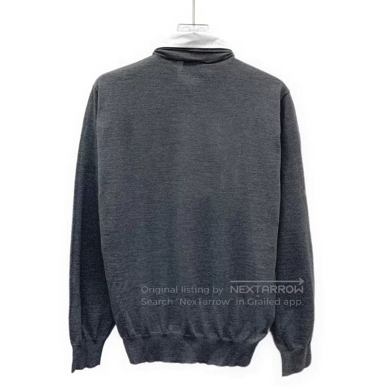 Prada Prada 23 gray wool lapel single-breasted long-sleeved knit Size XS / US 0-2 / IT 36-38 - 2 Thumbnail