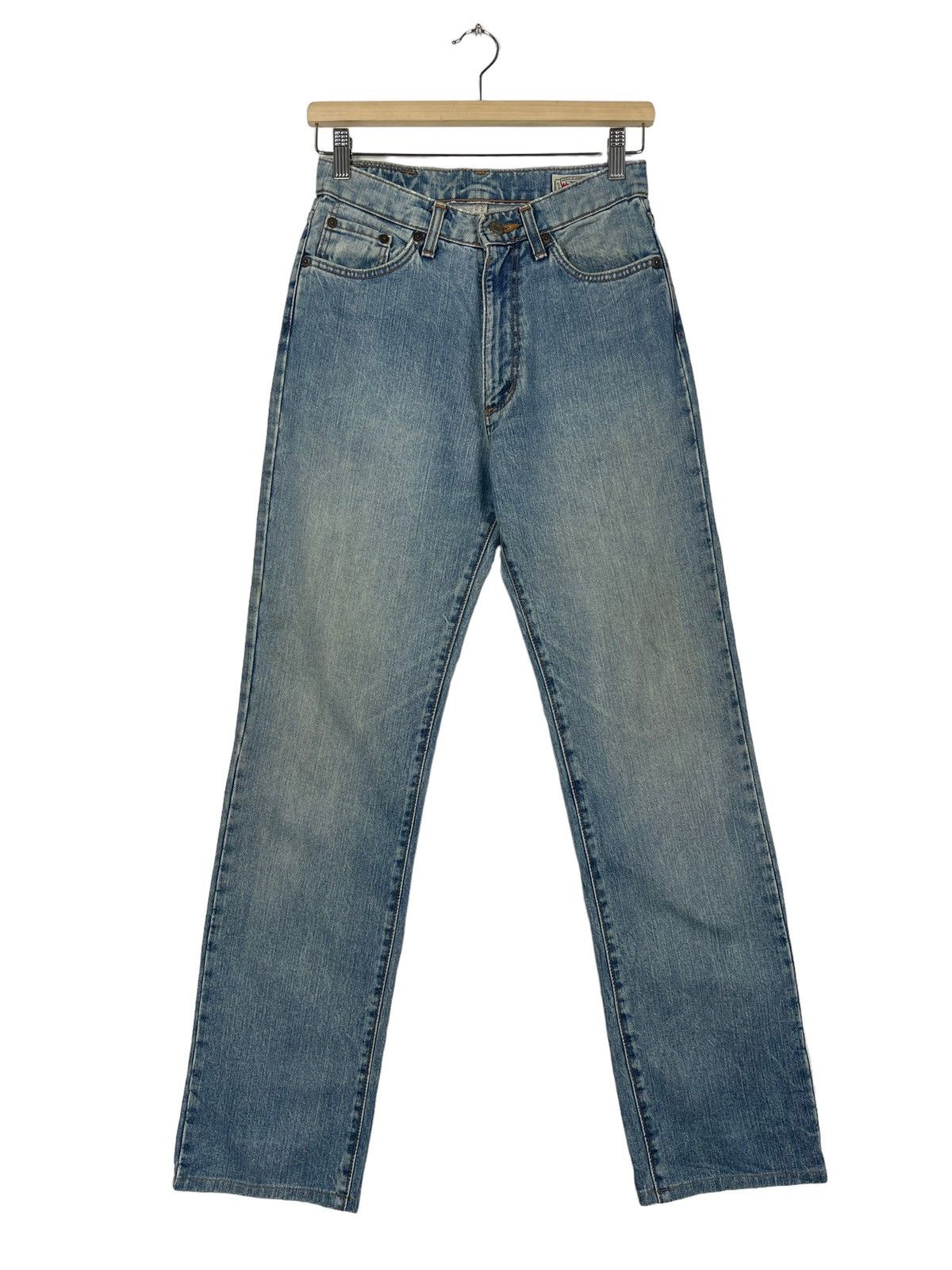 Wrangler Faded Blue Ripped Denim