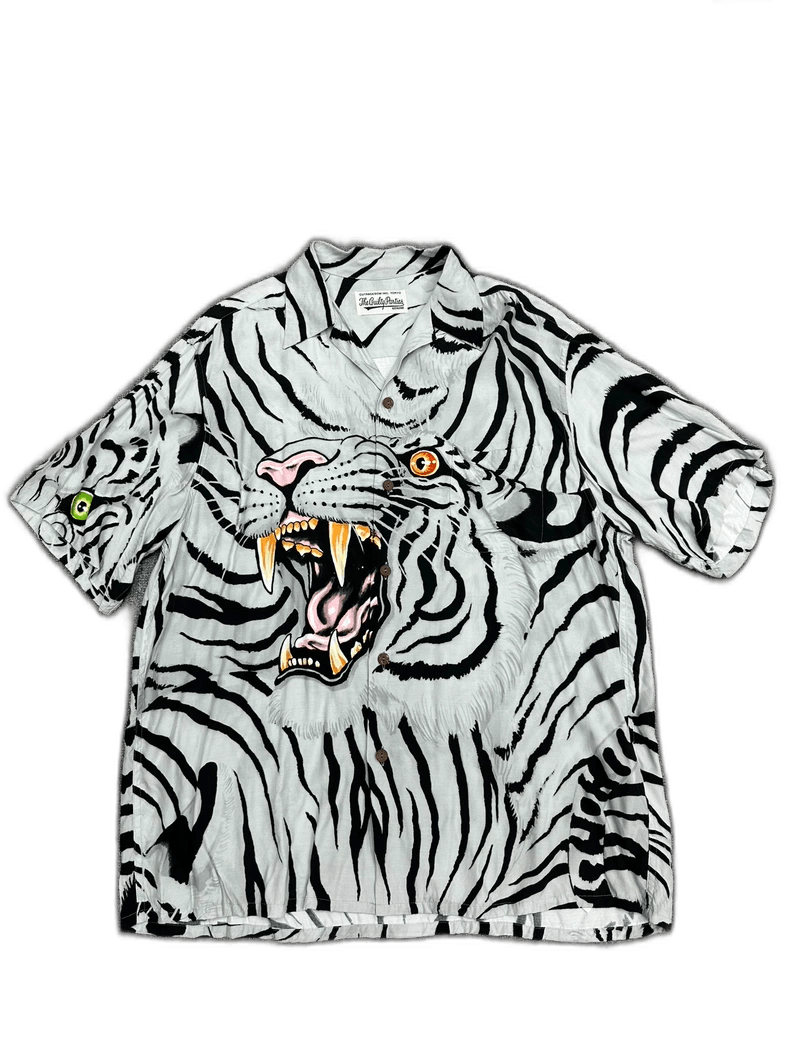 Japanese Brand Wacko Maria Tiger Print Short Sleeve Shirt Size US L / EU 52-54 / 3 - 1 Thumbnail