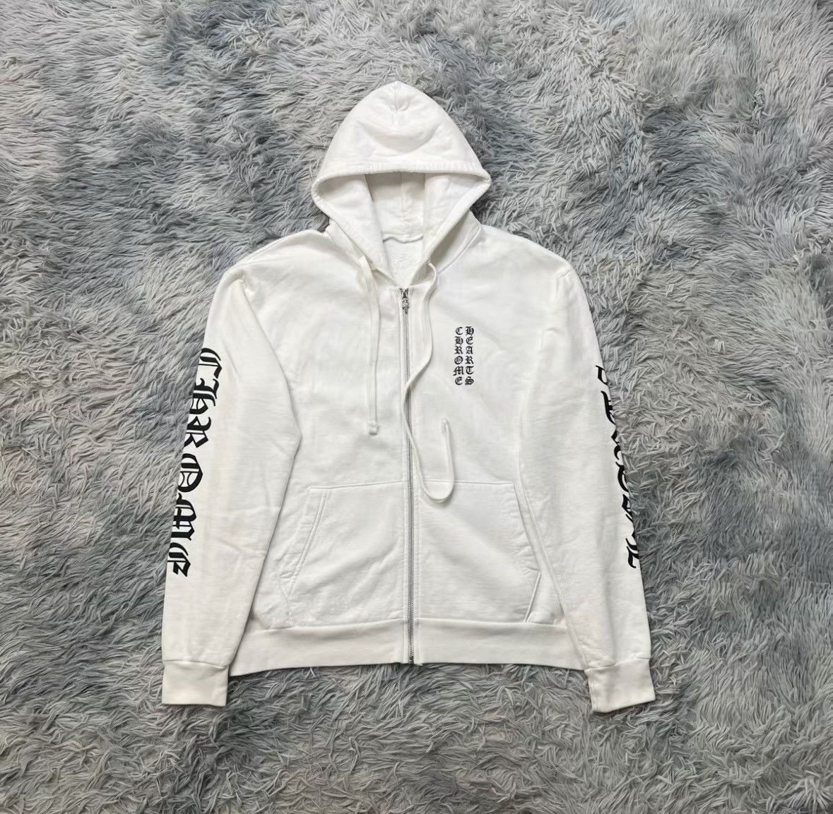 Chrome Hearts Chrome Hearts White Flame Zip-Up Hoodie. Size US S / EU 44-46 / 1 - 1 Thumbnail