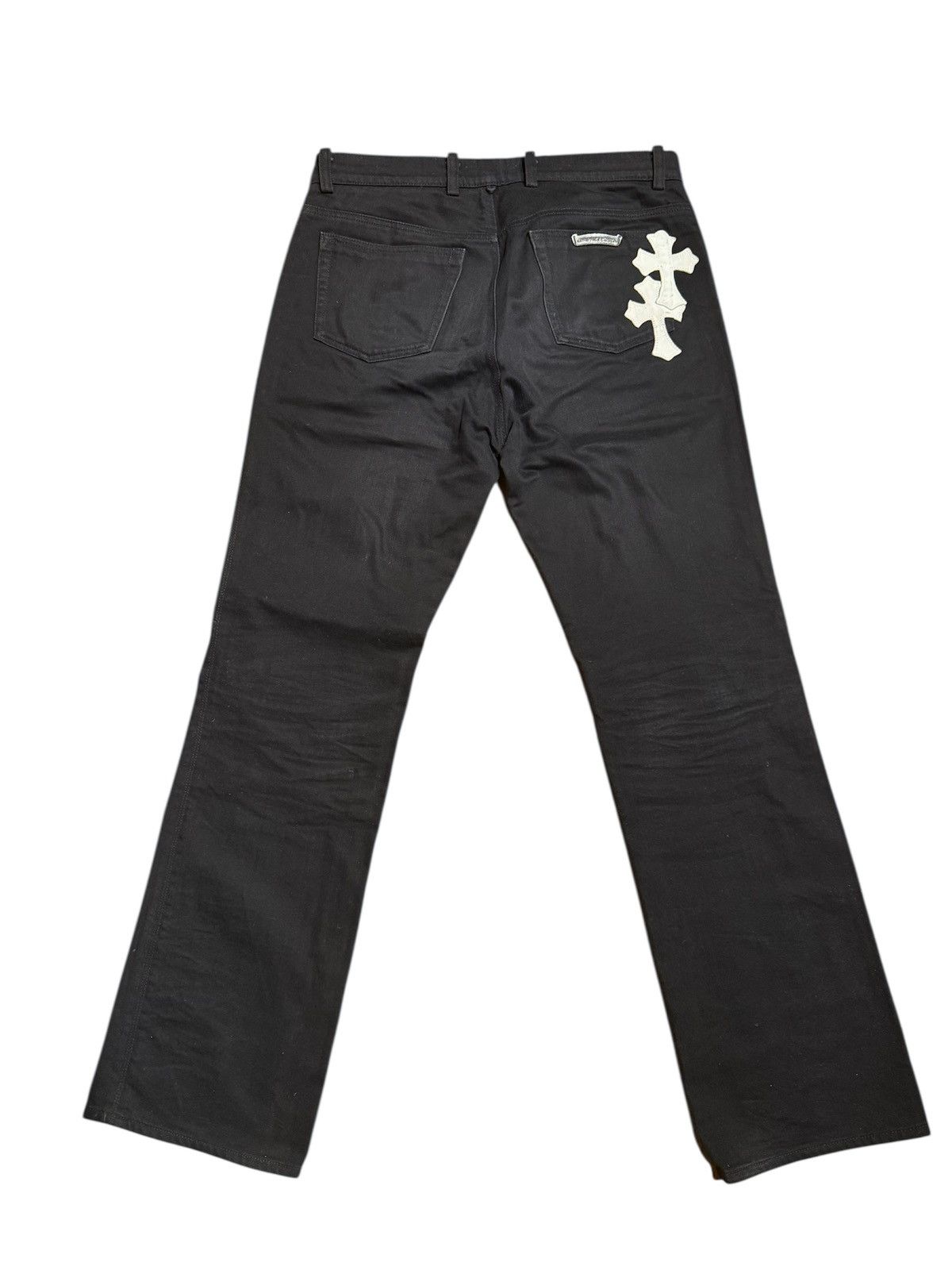 Chrome Hearts Vintage 1/1 Chrome Hearts White Leather Patch Denim Size US 32 / EU 48 - 2 Thumbnail