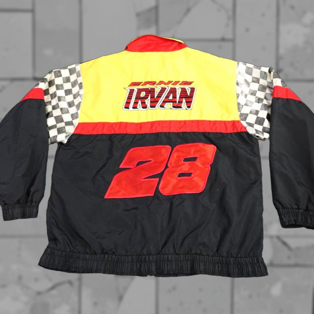 Vintage Ernie Irvan Jacket XL Black Yellow Windbreaker Jacket Vintage Made in USA Men XL Black Yellow Windbreaker Zip Full Zip Activewear Brand: Vintage Size US XL / EU 56 / 4 - 1 Thumbnail
