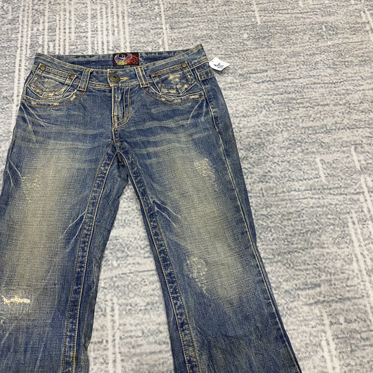 Hysteric Glamour × Japanese Brand × Le Grande Bleu (L.G.B.) Flare☠️ Eagle Japan Mudwash Bootcut Jeans Vintage 80s 90s Size US 28 / EU 44 - 7 Thumbnail