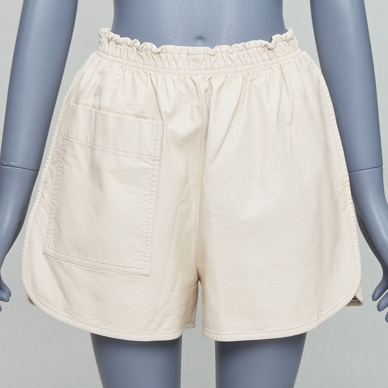 Stella McCartney STELLA MCCARTNEY Skin Free Skin beige faux leather pocketed shorts IT38 XS Size 26" / US 2 / IT 38 - 1 Thumbnail