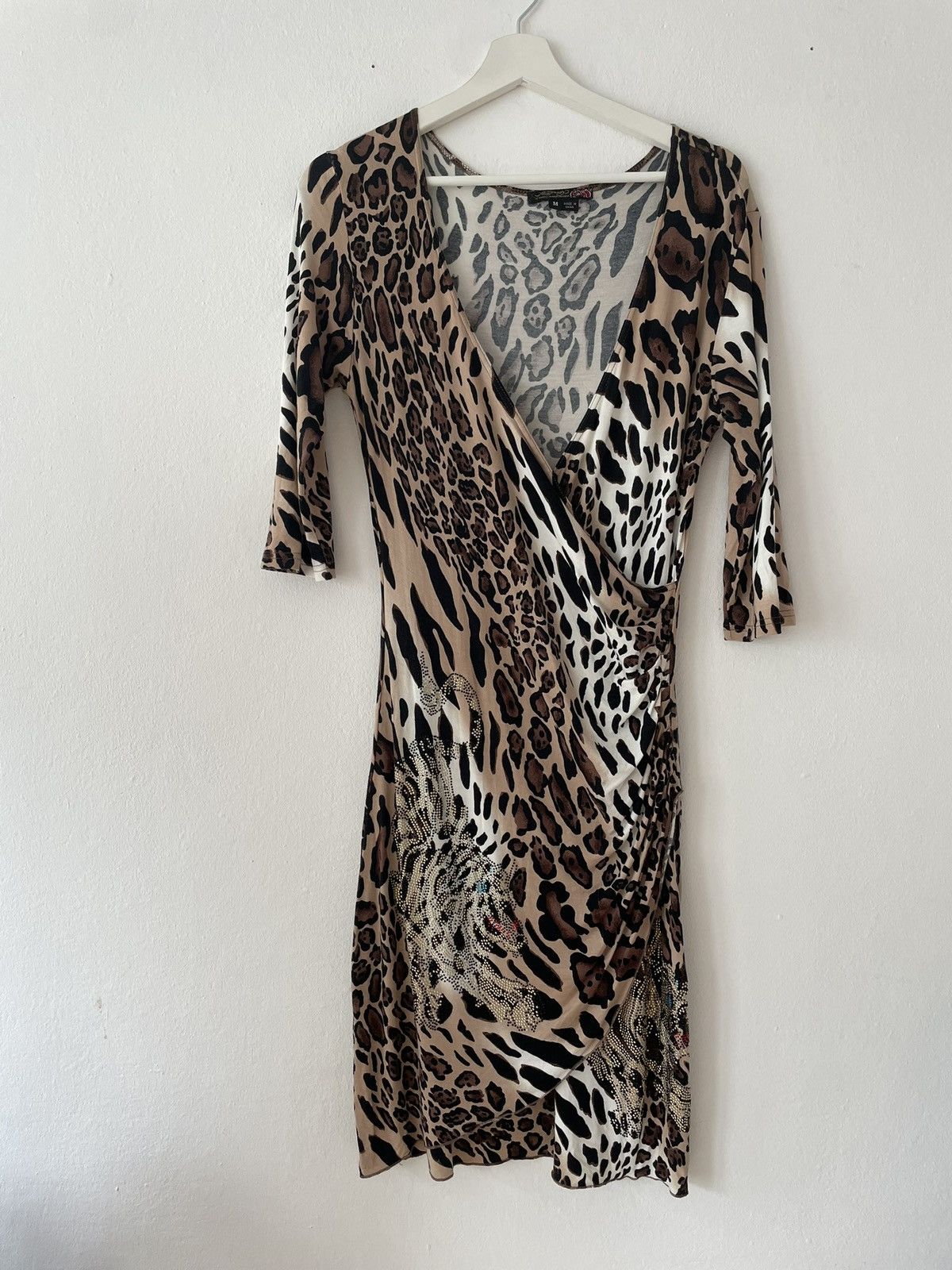Christian Audigier × Ed Hardy × Vintage Ed Hardy panther wrap dress M vintage Size M / US 6-8 / IT 42-44 - 1 Thumbnail