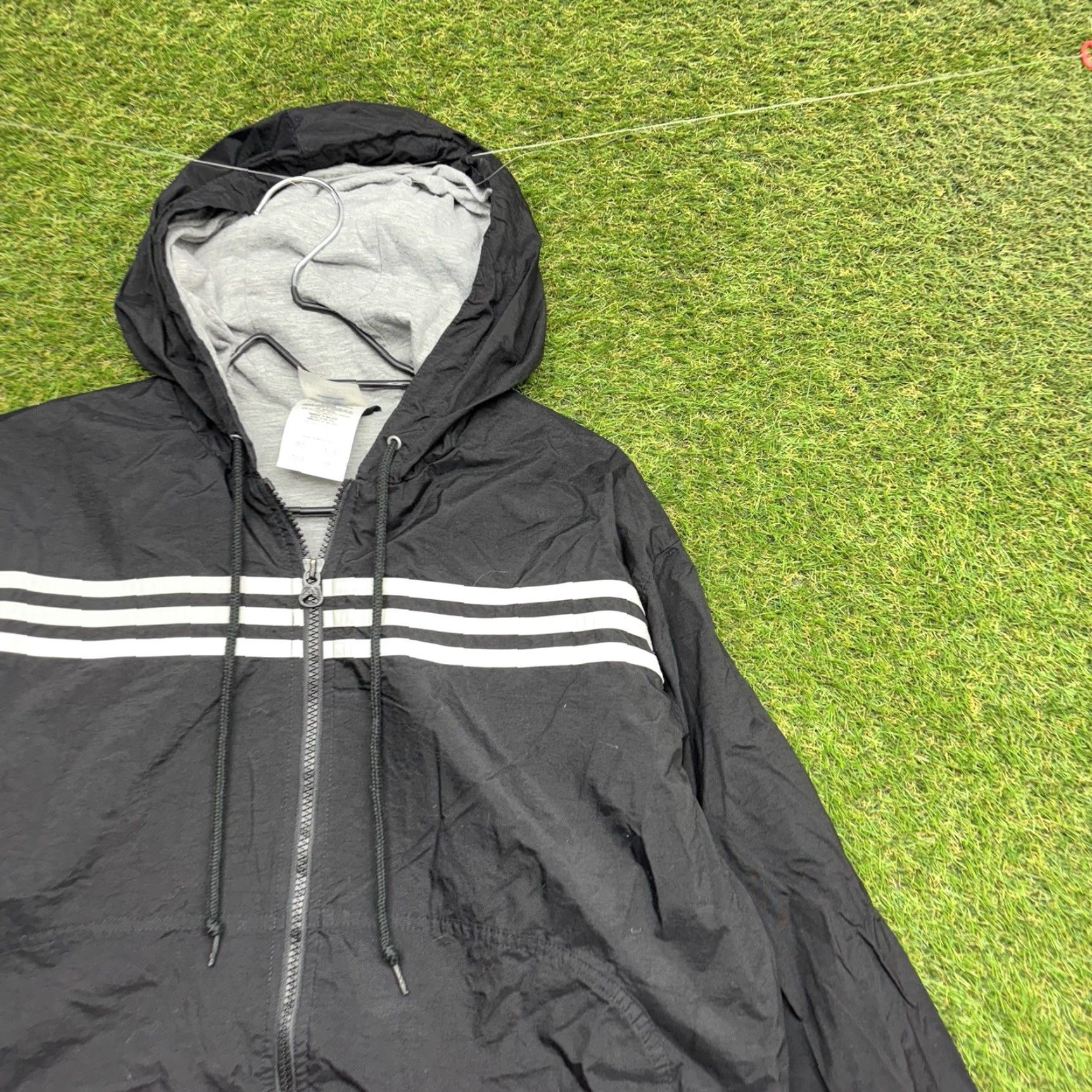 Adidas Vintage Adidas Track Jacket Mens Large Fleece Lined Three Stripes Windbreaker Size US L / EU 52-54 / 3 - 2 Thumbnail