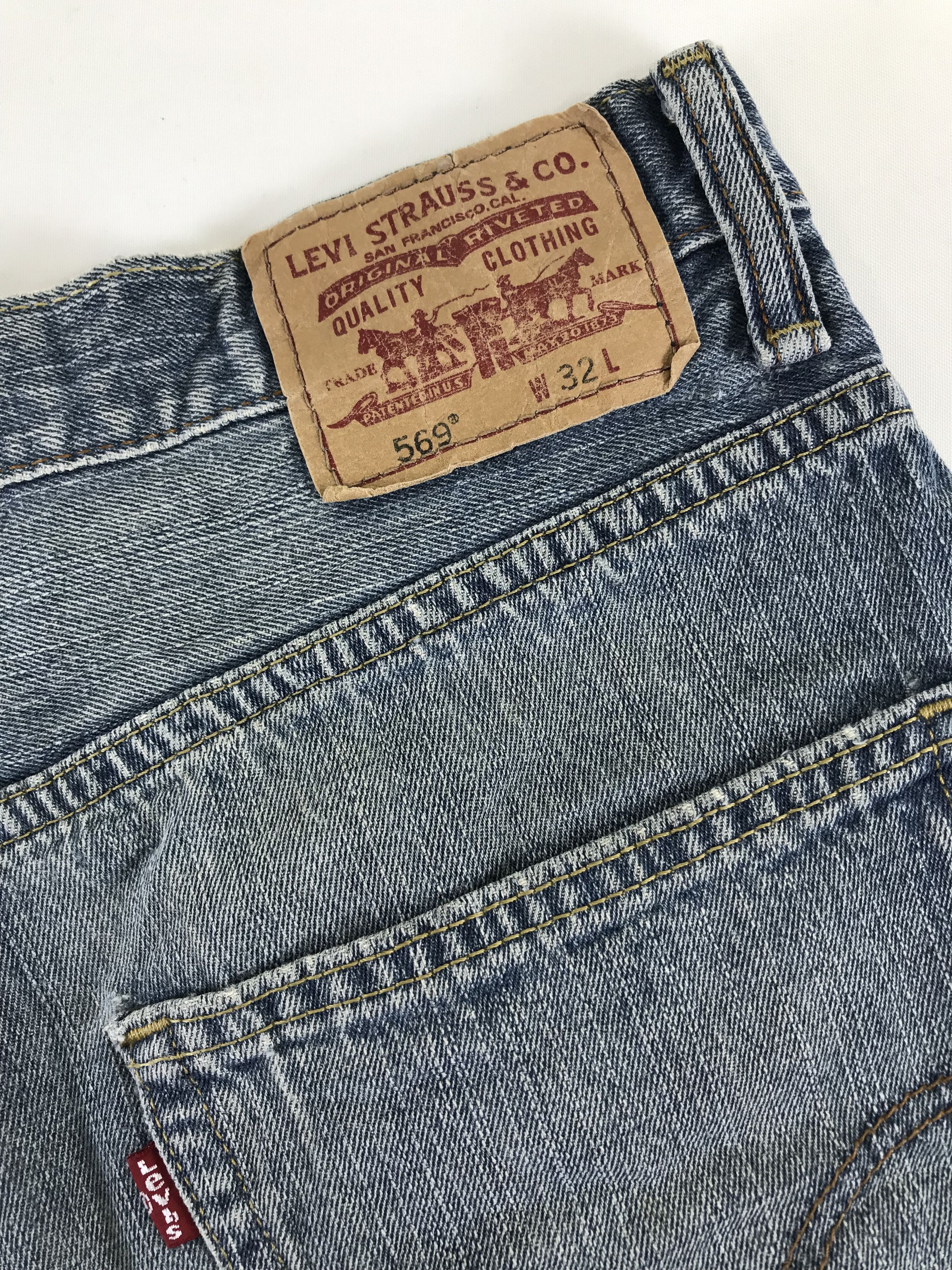 Levi's Vintage Levi's 569 Loose Straight Short Jeans Size US 32 / EU 48 - 6 Thumbnail