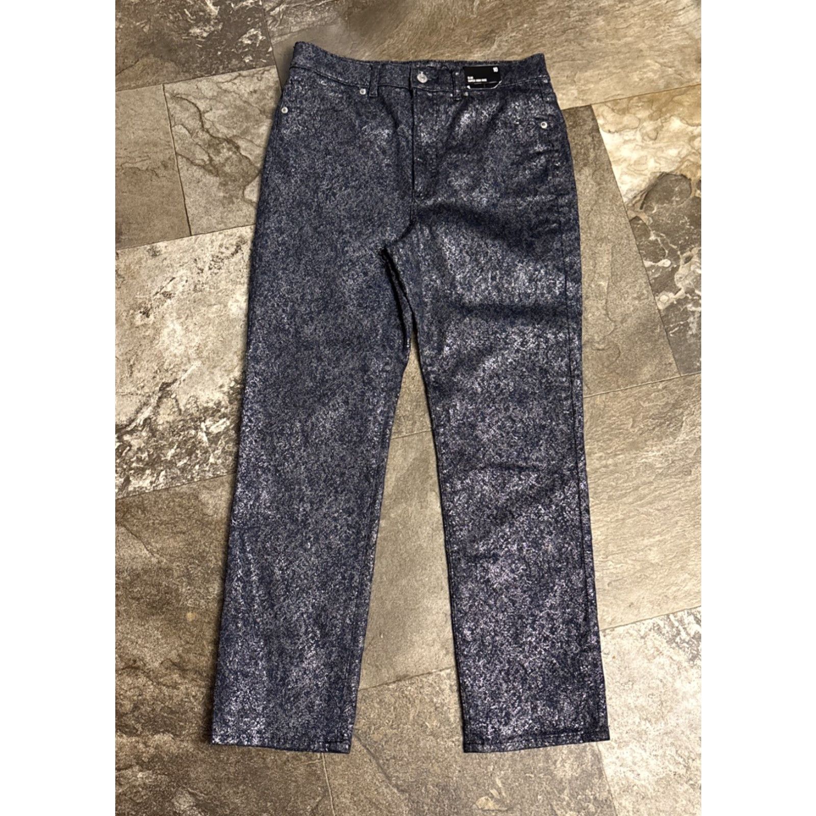Express Express Jeans Slim Straight 10 Blue Denim 5-Pocket Stretch High Rise NWT Vintage No Womens Jeans US Size 10 Blue Size 32" / US 10 / IT 46 - 3 Thumbnail