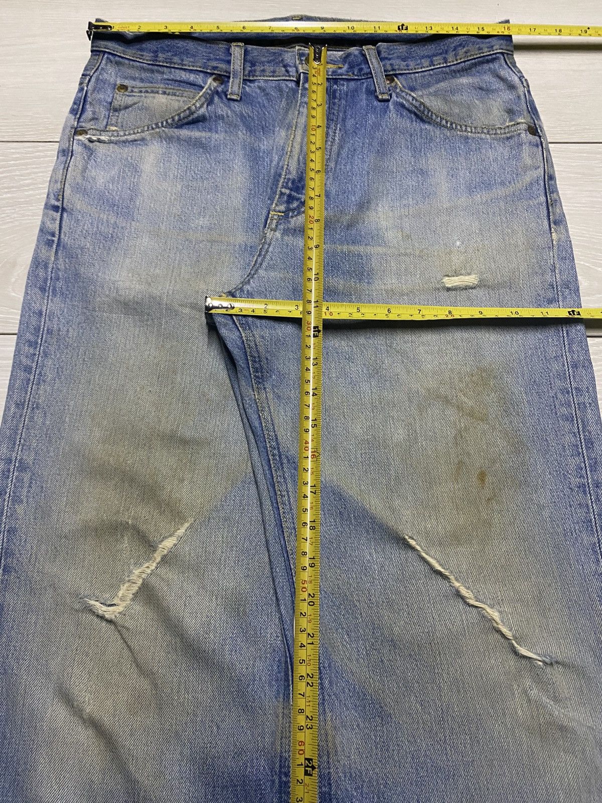 Lee × Number (N)ine Vintage Lee Riders Mud Wash Distressed Loose Jeans Size US 32 / EU 48 - 16 Thumbnail
