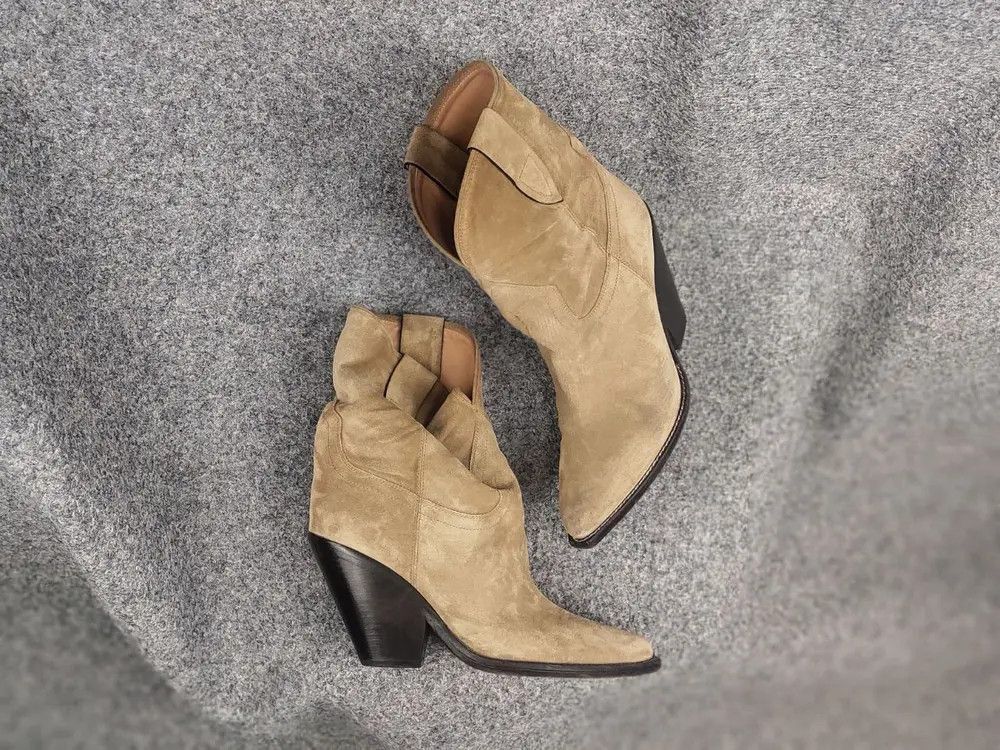 Isabel Marant Isabel Marant Leyane suede cowboy Ankl Boots Vintage Western Size US 10 / IT 40 - 2 Thumbnail