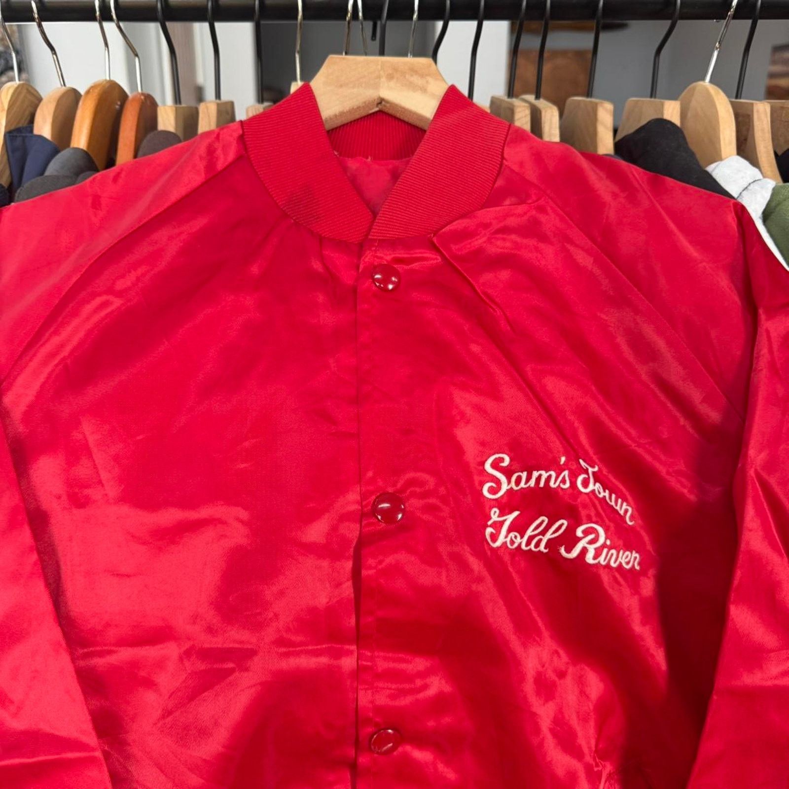 Other Vintage Sams Tower Gold River Gambling Satin Like Bomber Size US M / EU 48-50 / 2 - 5 Thumbnail