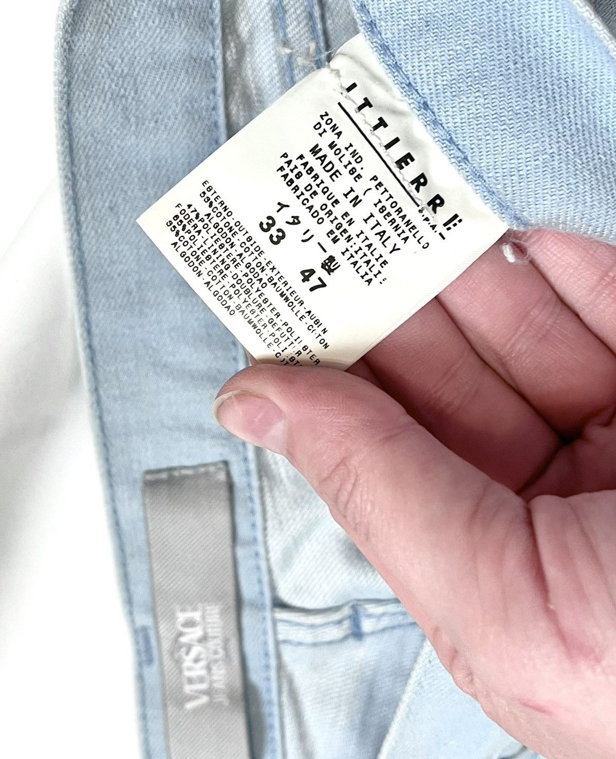 Versace Jeans Couture Versace Jeans Couture Straight-Leg Light Denim Cropped Jeans Size US 33 - 5 Thumbnail