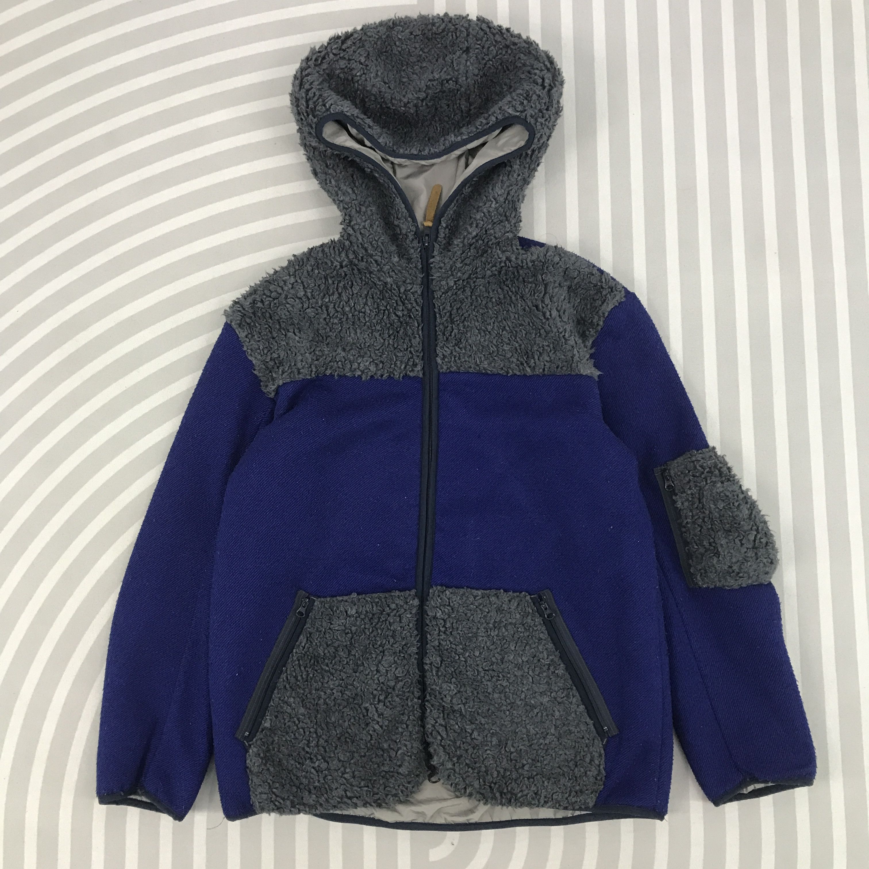 Issey Miyake × Vintage × mercibeaucoup Vintage Mercibeaucoup By Issey Miyake Sherpa hoodie jacket Size US L / EU 52-54 / 3 - 1 Thumbnail