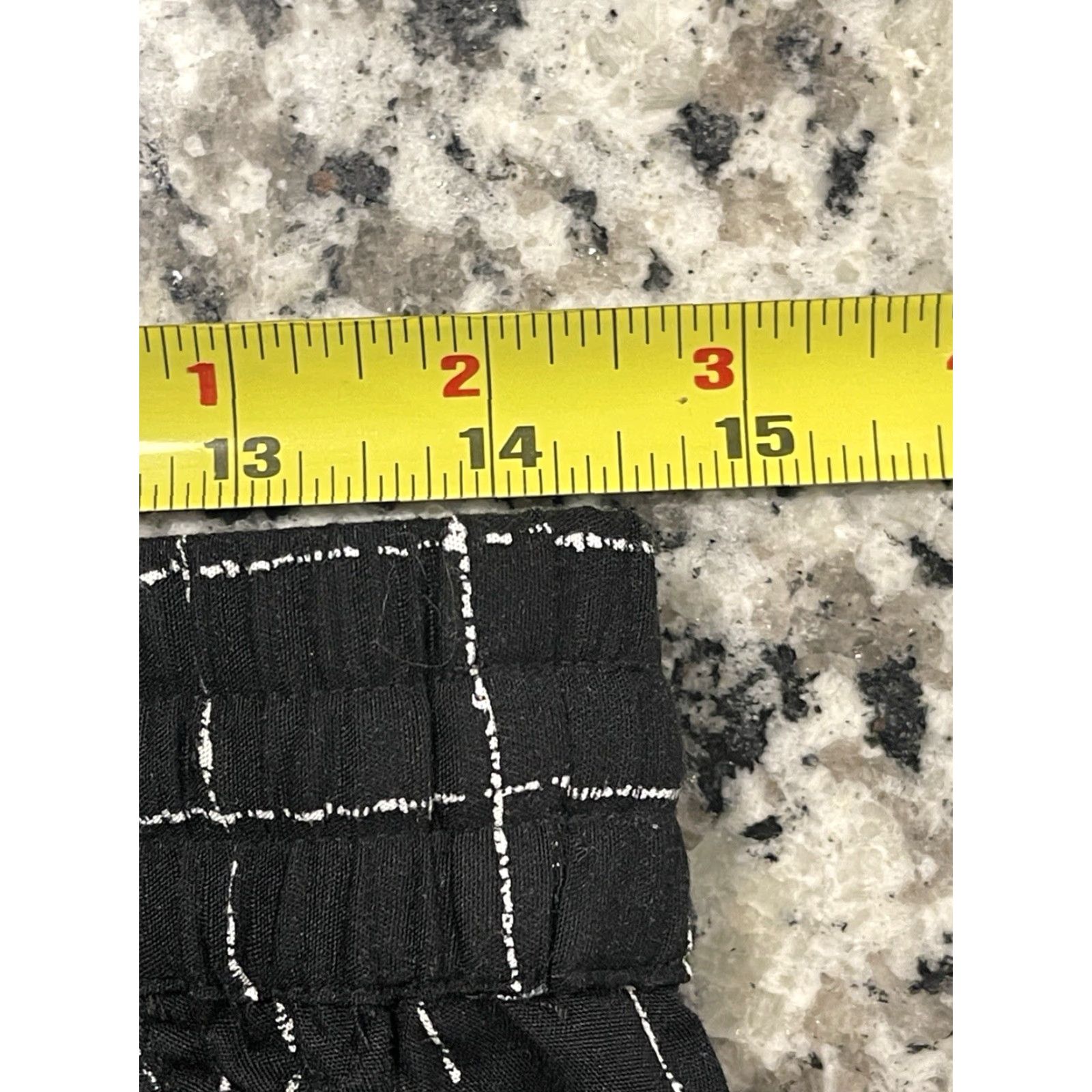 Madewell VINTAGE Madewell Jogger Pants Black Check 100% Viscose Women Size S Regular Inseam 25.5" Elastic Waistband Size 28" / US 6 / IT 42 - 7 Thumbnail