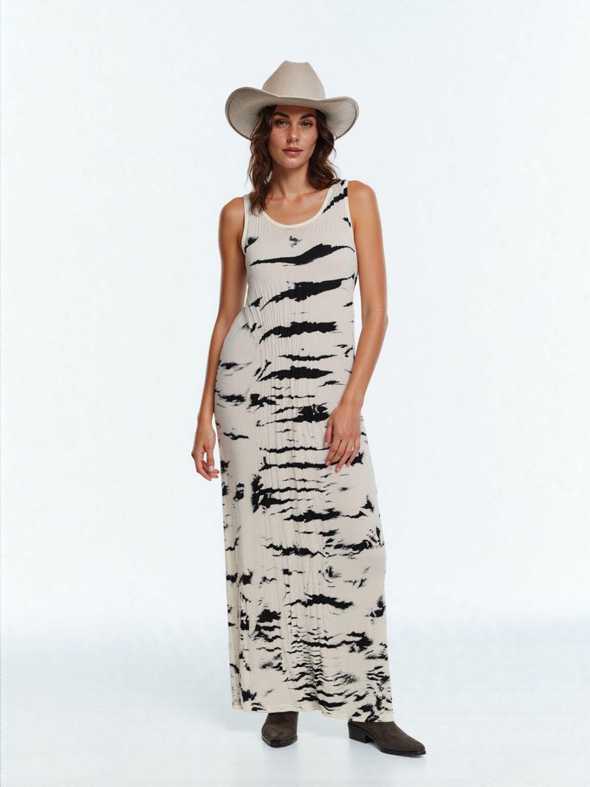 Other Women's American Twist Tank Dress Black & White Sz L Maxi Size L / US 10 / IT 46 - 1 Thumbnail