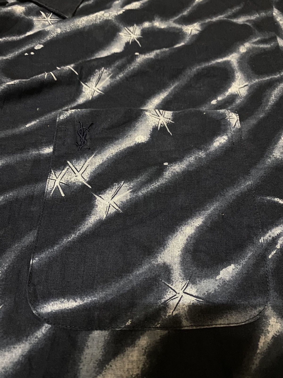 Yves Saint Laurent YSL Fullprint Stardust Pattern Button Up Shirt Size US XL / EU 56 / 4 - 6 Thumbnail