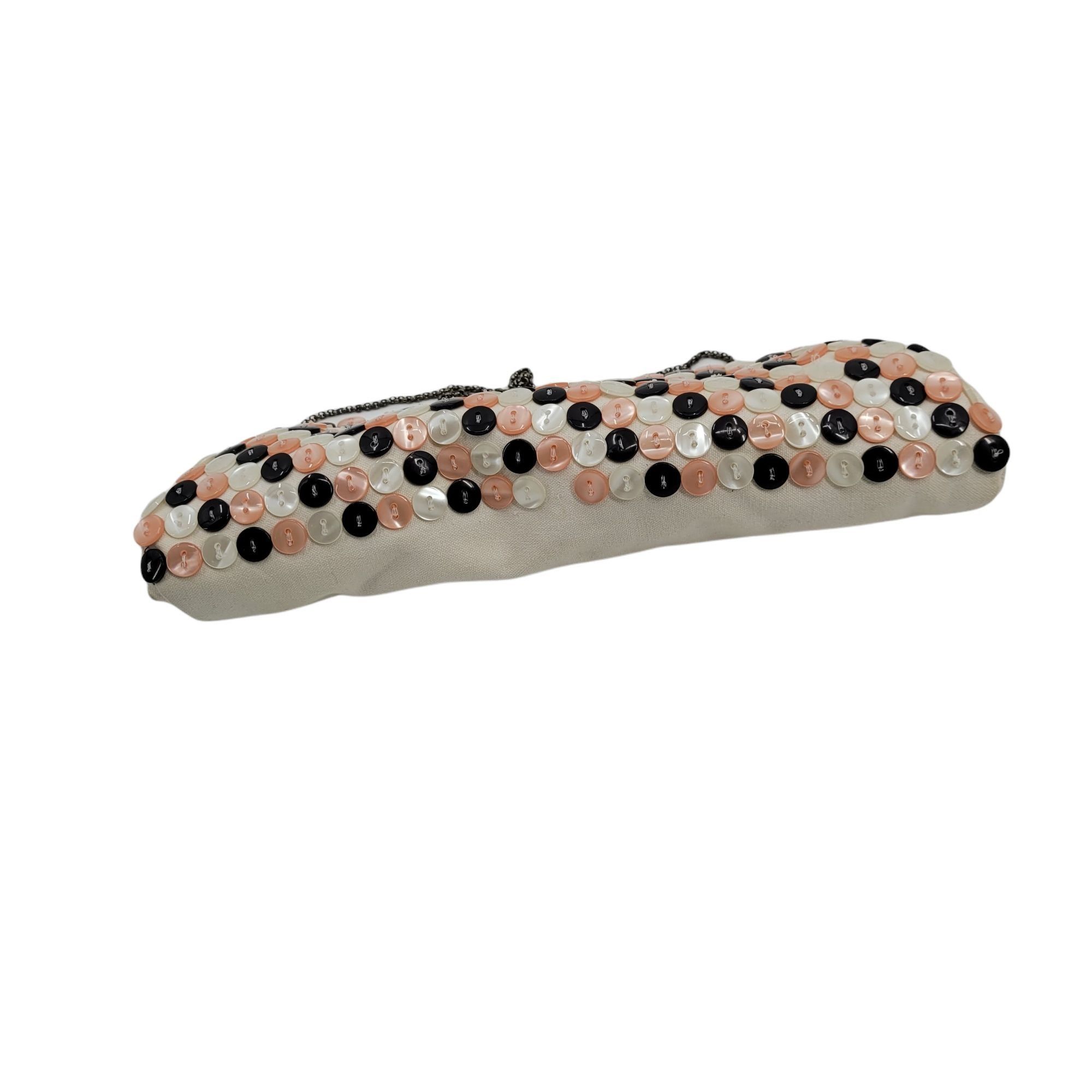 Handmade 60's/70's Handmade Baguette Button Covered Polka Dot Framed Size ONE SIZE - 9 Thumbnail