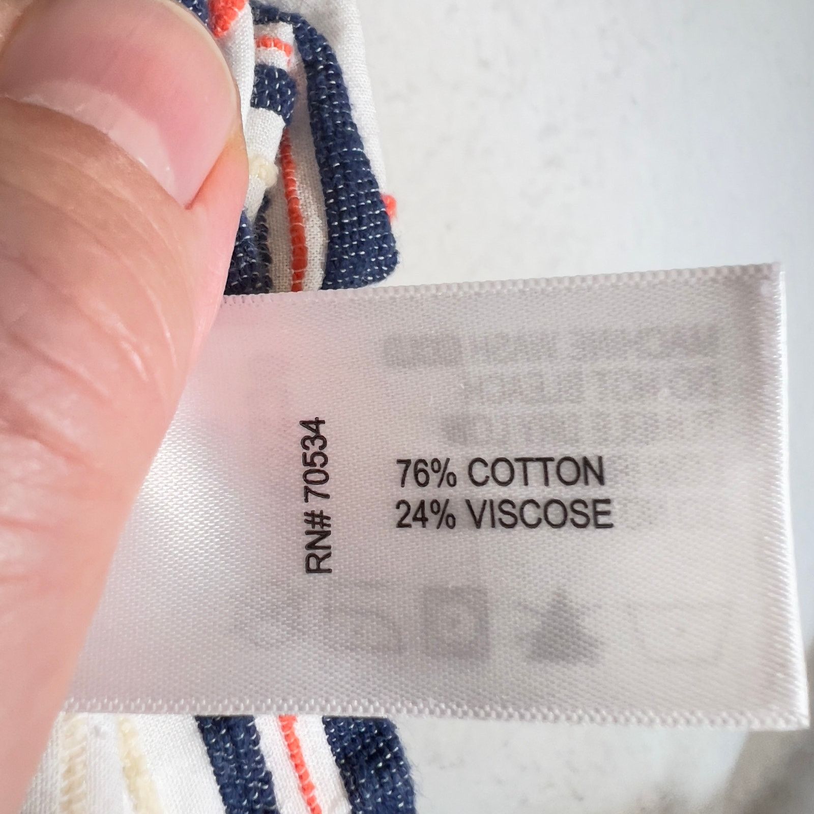 Orvis Orvis Button Shirt Men's XXL White Blue Orange Stripe Size US XXL / EU 58 / 5 - 8 Thumbnail