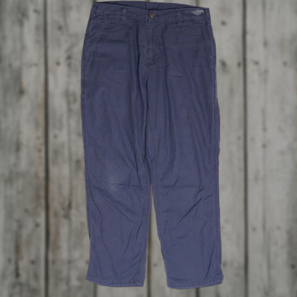 Carhartt VINTAGE Carhartt Workwear Pants 475 Blue Navy Cotton Polyester 33x30 Mens Size US 33 - 1 Thumbnail