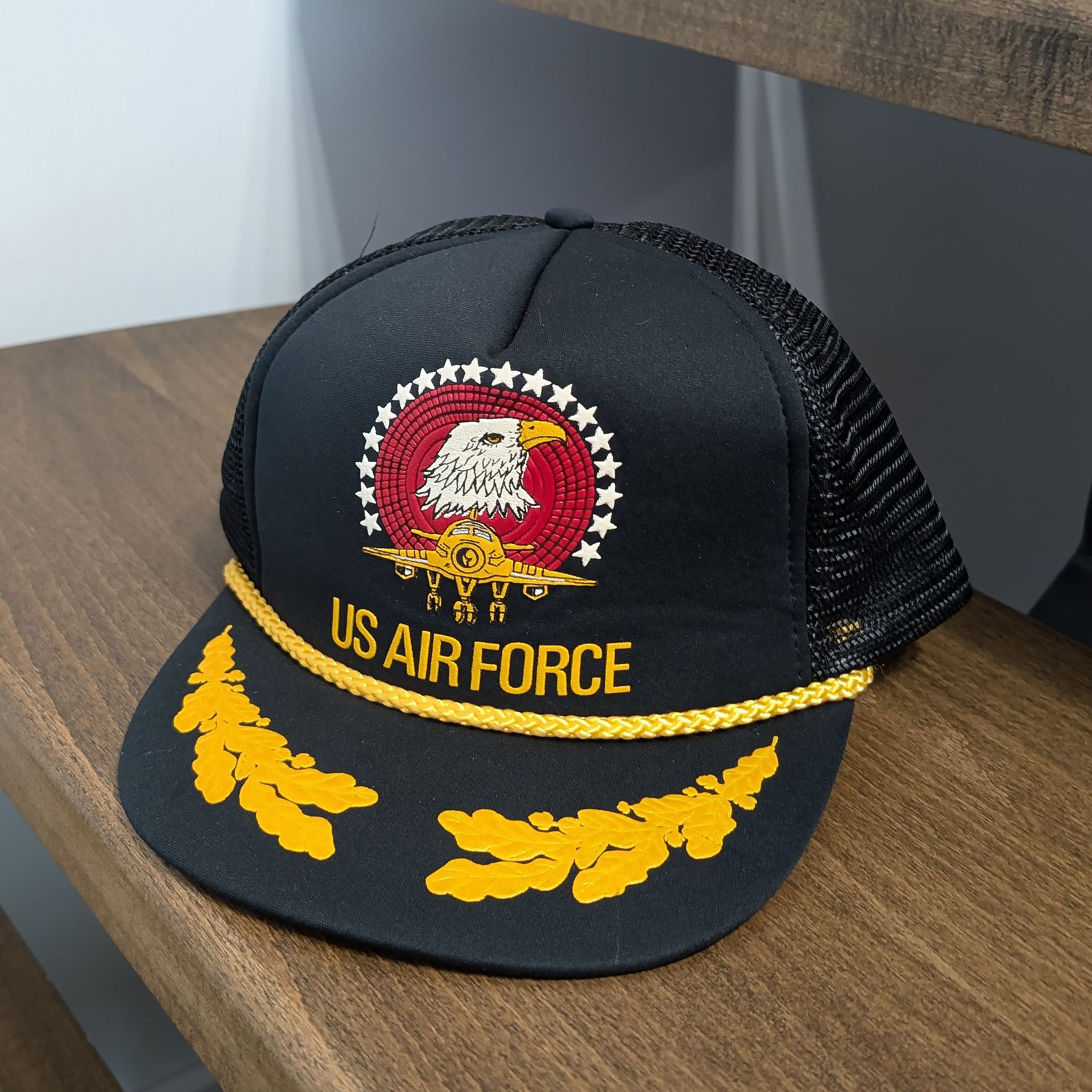 Vintage Vintage US Air Force Trucker Hat Lifeline Eagle Patch Sz XL Size ONE SIZE - 6 Thumbnail