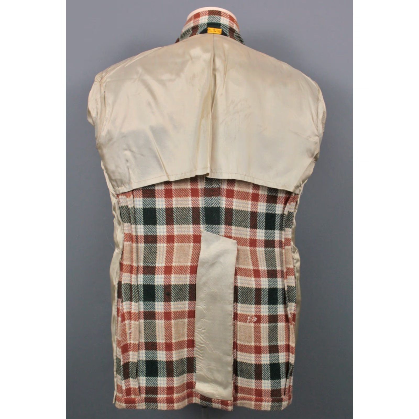 Vintage VINTAGE Mens VTG NOS 70s Green & Orange Plaid Blazer / Jacket Sz 36 R 1970s Wool Size 36R - 3 Thumbnail