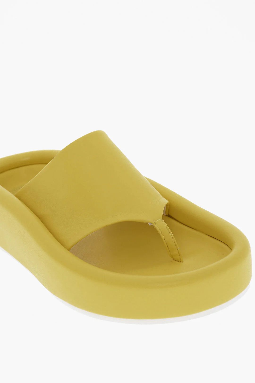 Maison Margiela og1mm0426 Vegan Leather Thong Sandals in Yellow Size US 6 / IT 36 - 4 Thumbnail