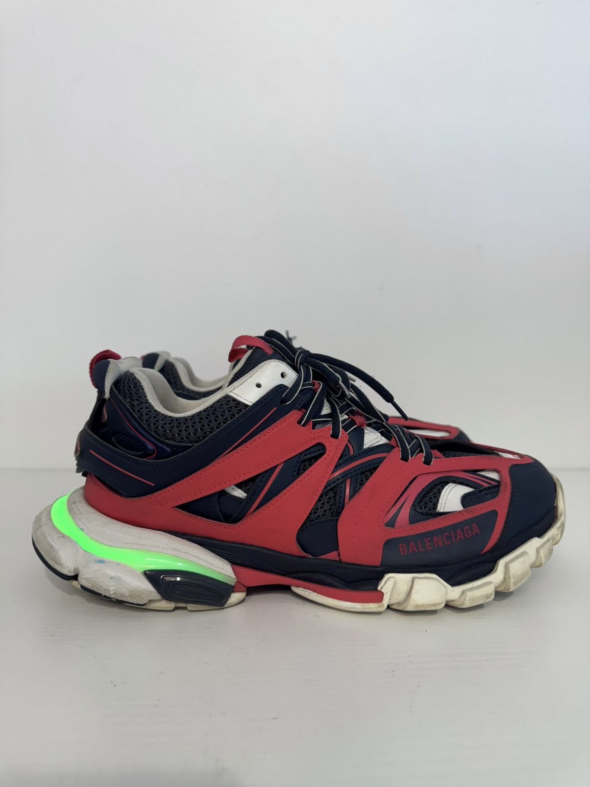 Balenciaga Track LED Red Navy US 10 Rare Colorway Light up