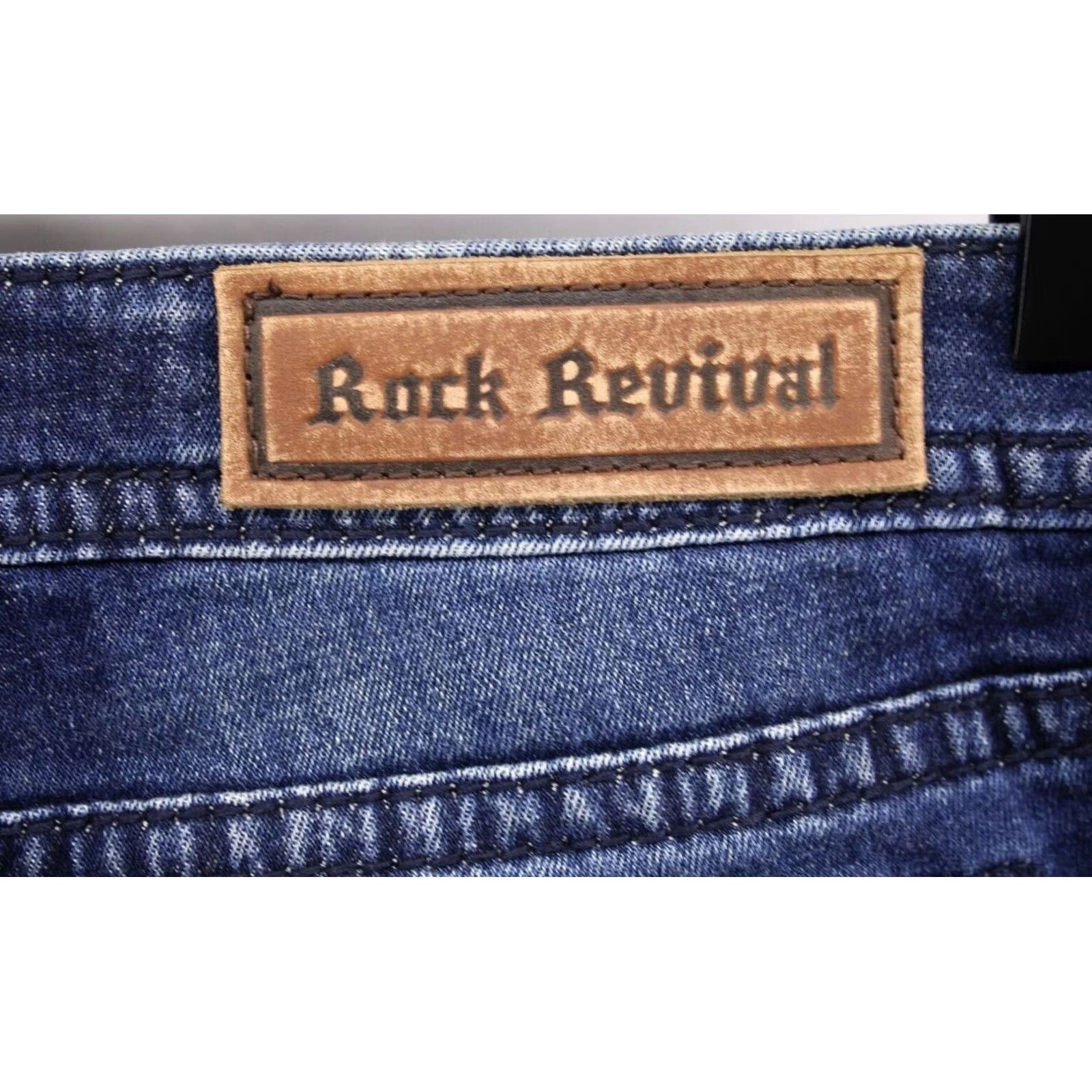 Vintage Rock Revival Women's Julee Boot Cut Denim Blue Jeans Sz 32x32 NEW Regular Pants Size 24" / US 00 / IT 34 - 6 Thumbnail