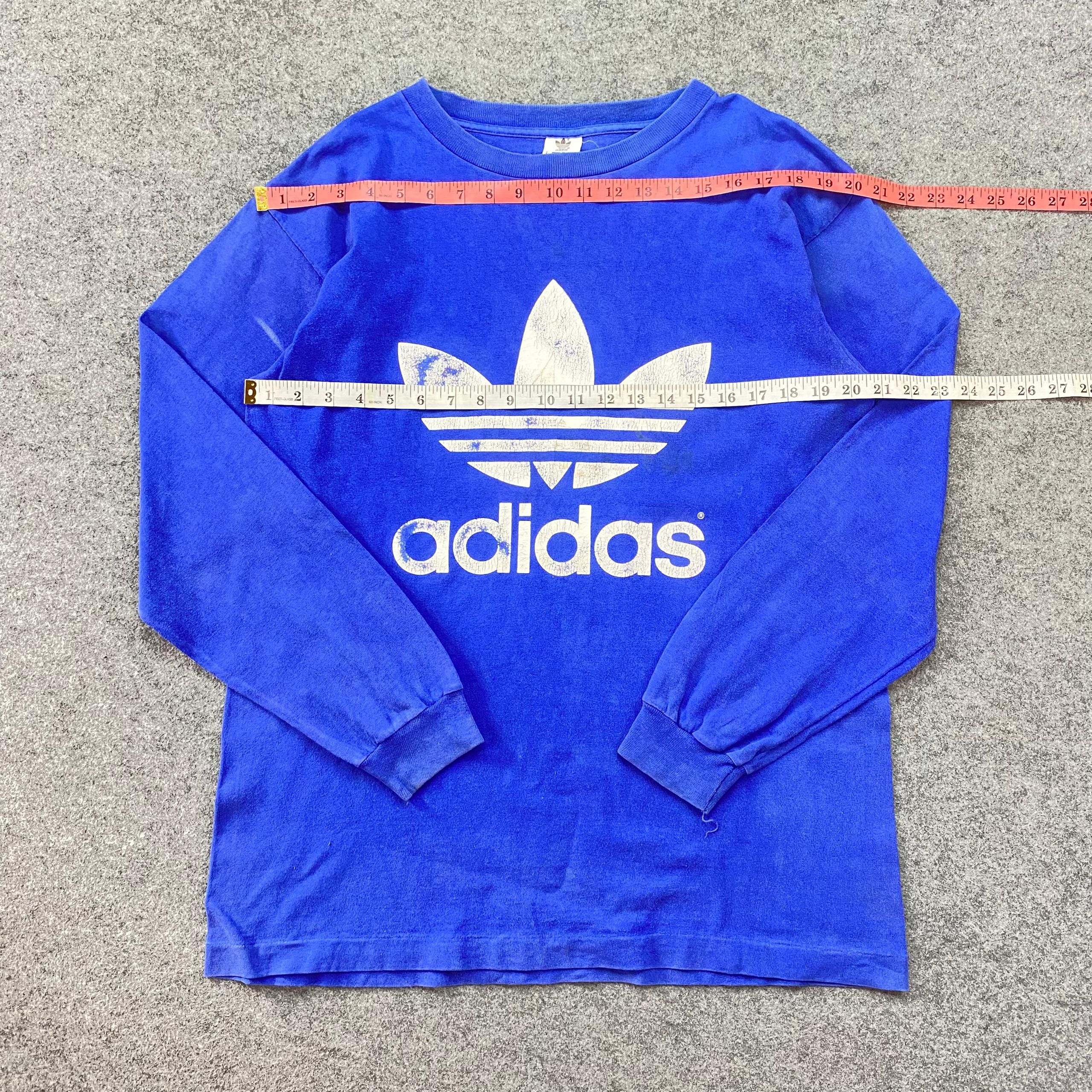 Adidas Vintage 90s Adidas Big Logo Long Sleeve Shirt Size US L / EU 52-54 / 3 - 3 Thumbnail
