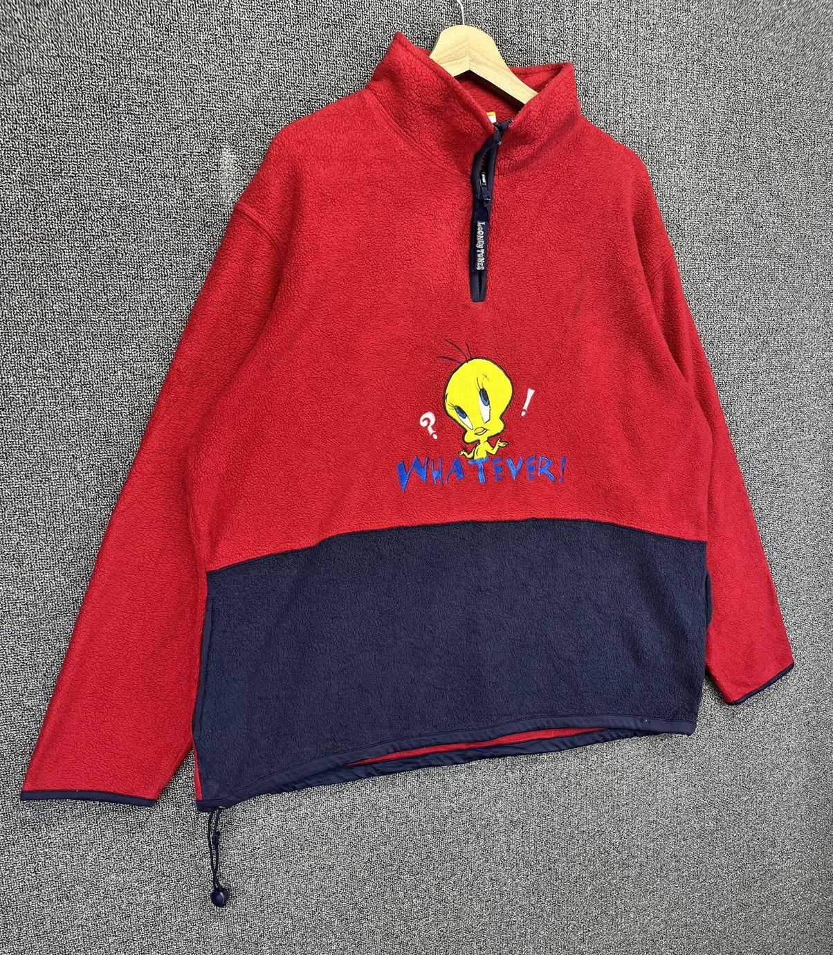Vintage Vintage Tweety Warner Bros Fleece Hoodie Sweatshirts Size XL / US 12-14 / IT 48-50 - 2 Thumbnail