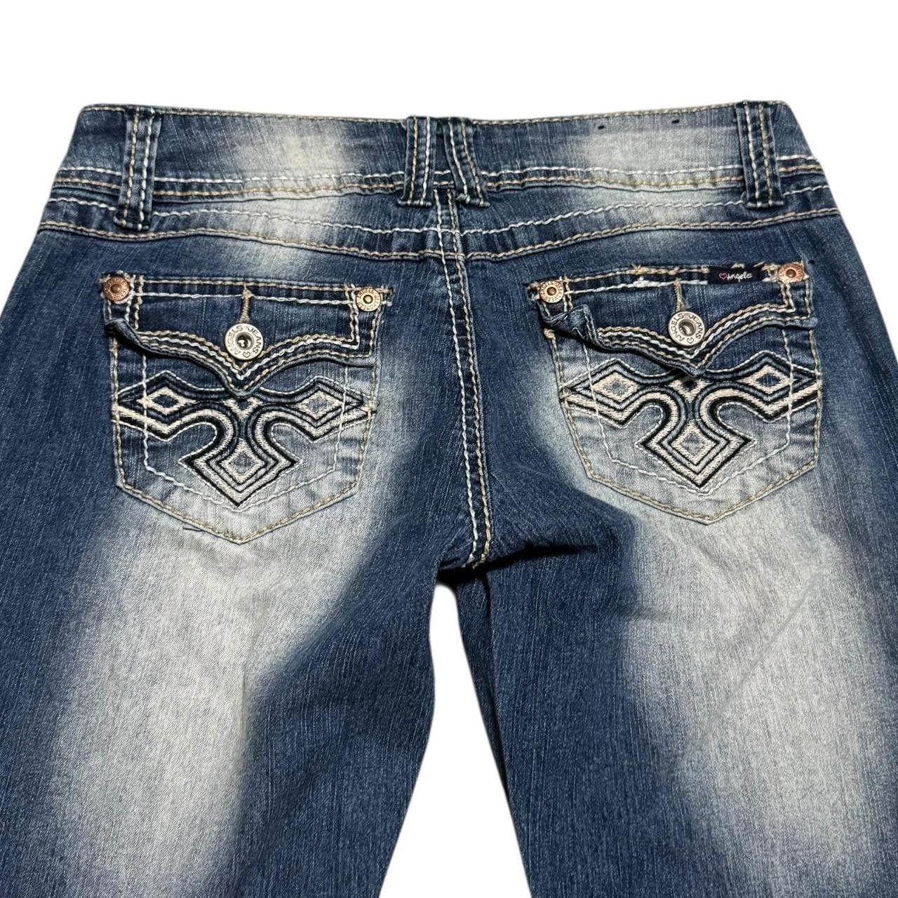 Other Y2K Angels Ramie Straight Leg Faded Jeans Women's 29x29.75 Size 29" - 3 Thumbnail