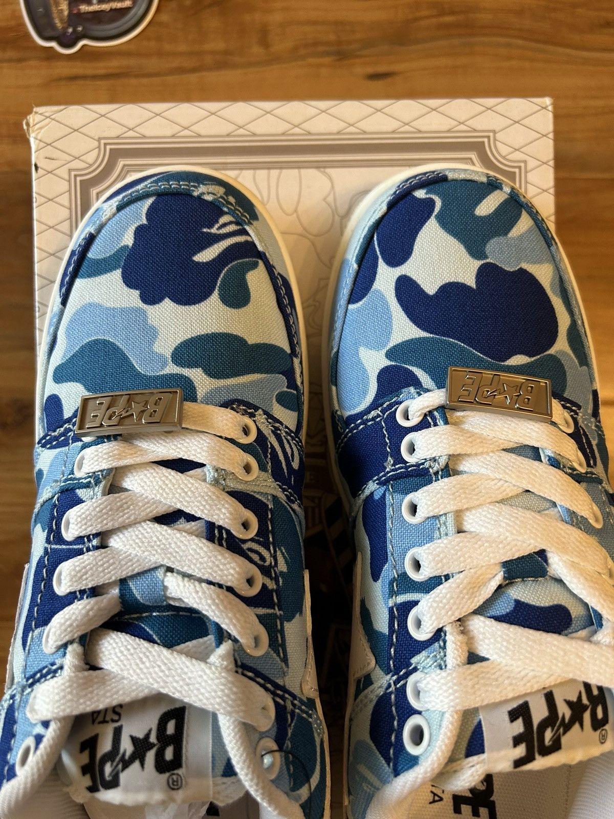 Bape NEW Bape Blue ABC Camo Bapestas Size US 7 / EU 40 - 6 Thumbnail