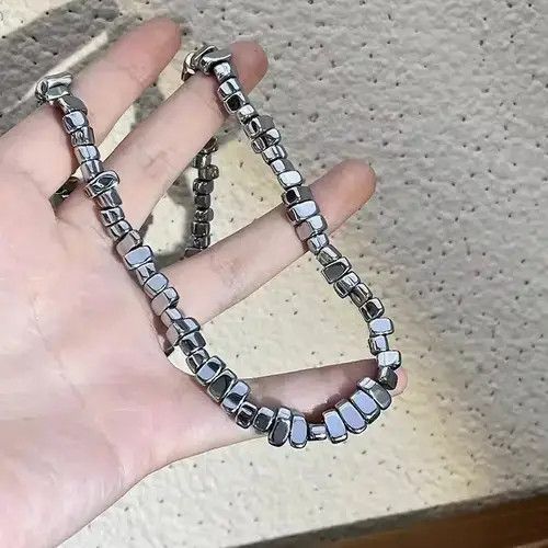 Jewelry Irregular Metal Block Choker Necklace Size ONE SIZE - 3 Thumbnail