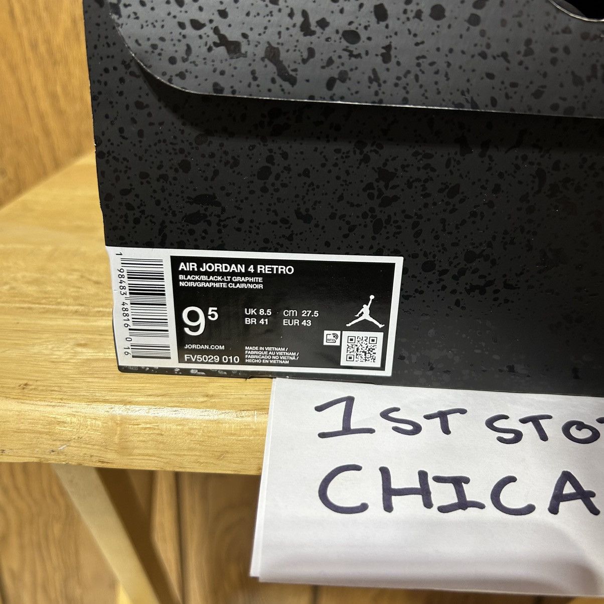 Jordan Brand Nike Air Jordan 4 Retro 2025 Black Cat FV5029-010 9.5 NEW Size US 9.5 / EU 42-43 - 8 Thumbnail