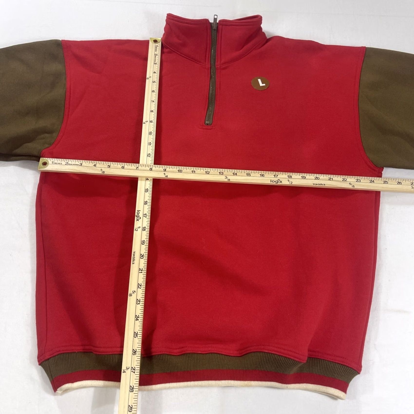 Vintage VINTAGE Galt Sand Sweatshirt 1/4 Zip Men's L Red Brown 2-Tone USA Union 80s 90s Shirt Size US L / EU 52-54 / 3 - 3 Thumbnail