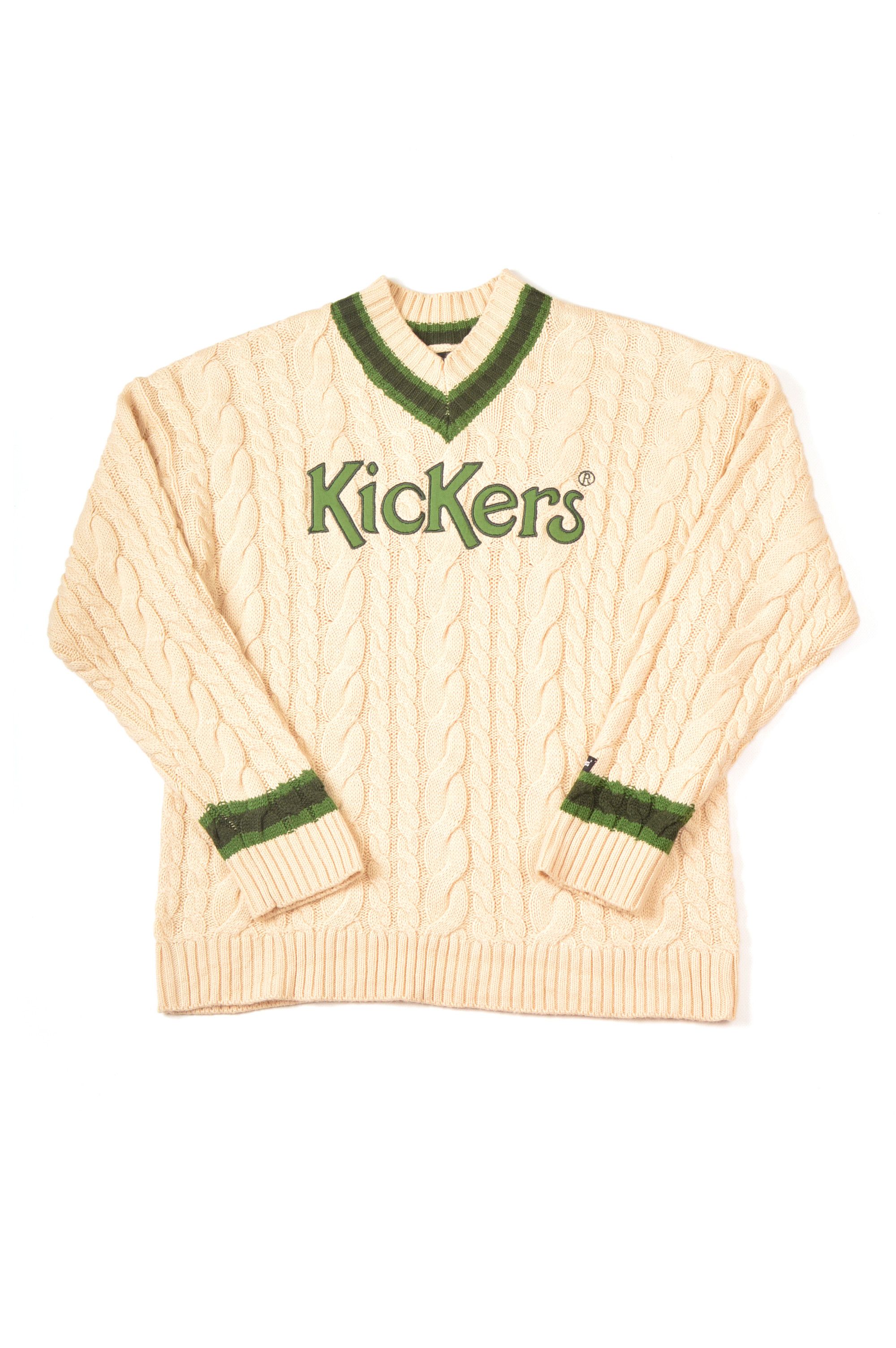 Kickers × Vintage Kickers Vintage Cable Knit Pullover V-Neck Sweater Size US XS / EU 42 / 0 - 1 Thumbnail