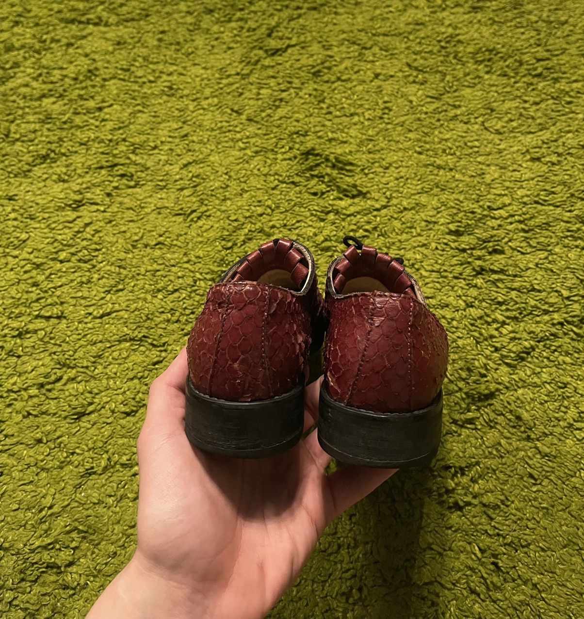 Hysteric Glamour Snakeskin pattern real leather avant garde Japanese shoes Size US 6 / IT 36 - 5 Thumbnail